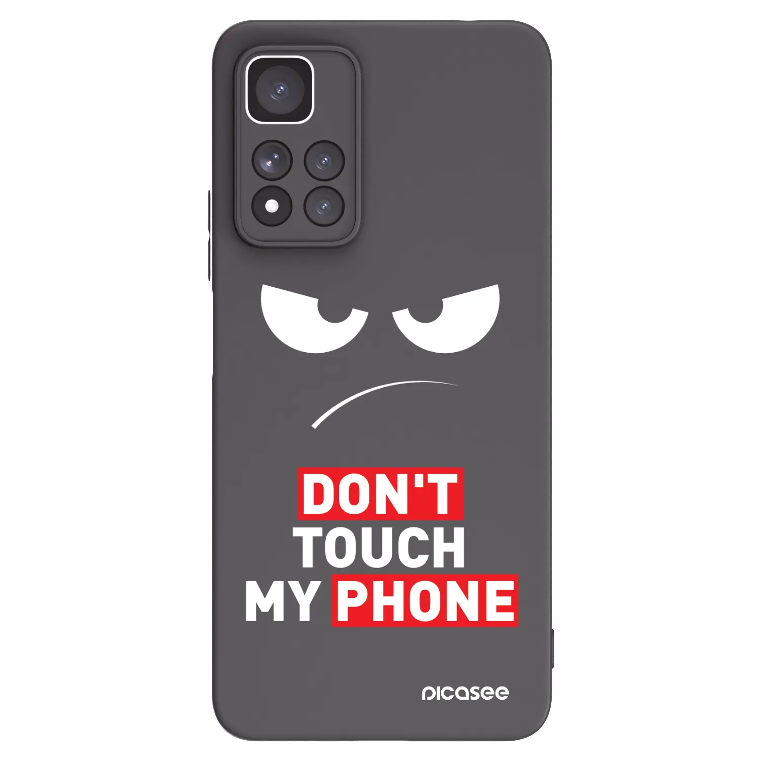 Picasee Xiaomi Redmi Note 11 Pro+ 5G Hülle - Schwarzes Silikon - Angry Eyes - Transparent