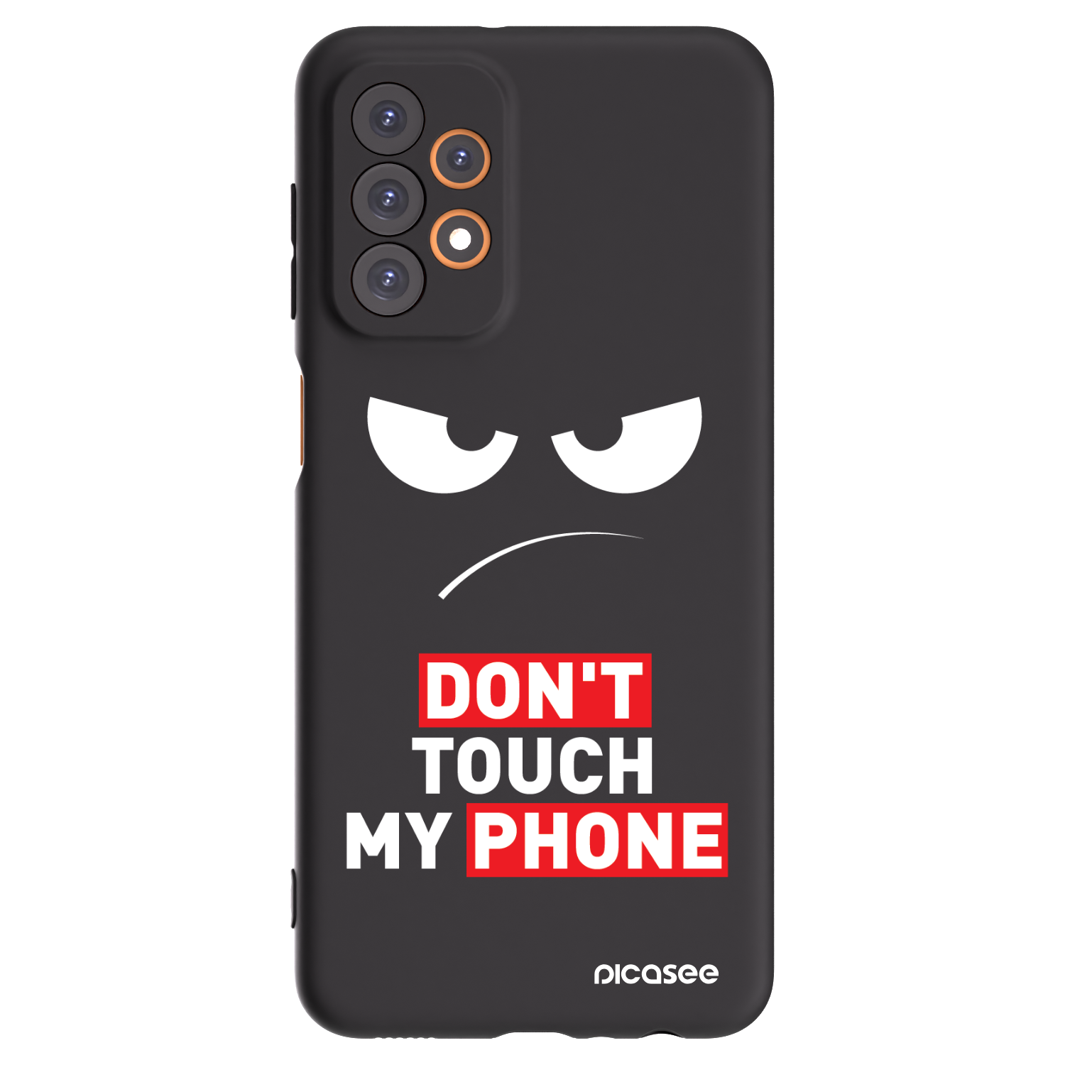 Picasee Samsung Galaxy A23 A235F 4G Hülle - Schwarzes Silikon - Angry Eyes - Transparent