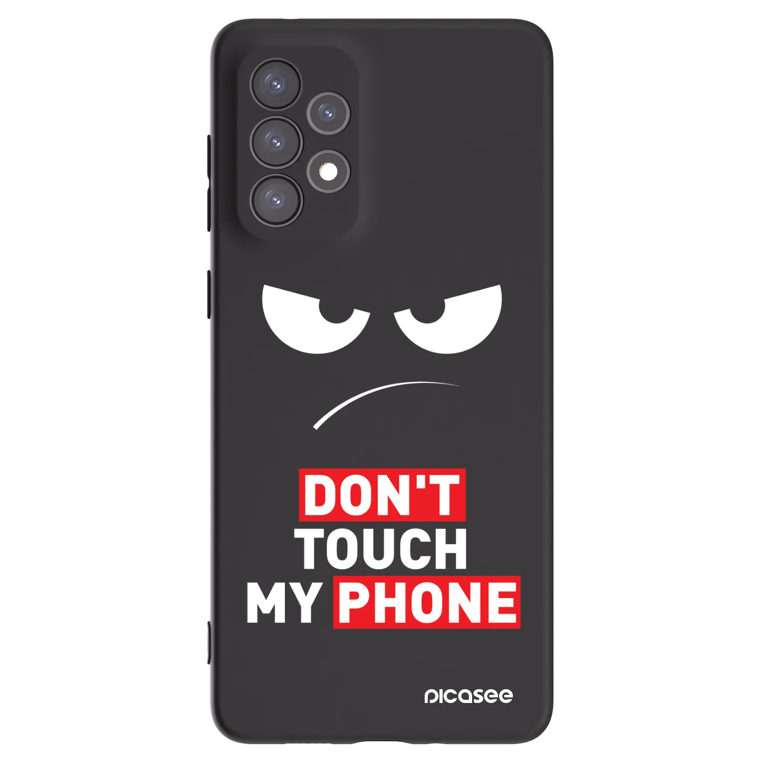 Picasee Samsung Galaxy A73 5G Hülle - Schwarzes Silikon - Angry Eyes - Transparent