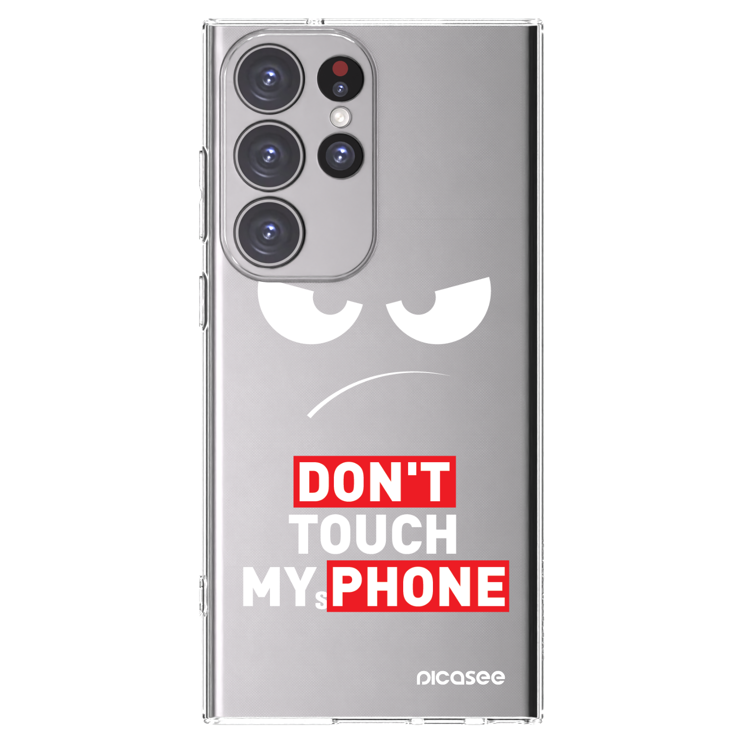 Picasee Samsung Galaxy S23 Ultra 5G Hülle - Transparentes Silikon - Angry Eyes - Transparent
