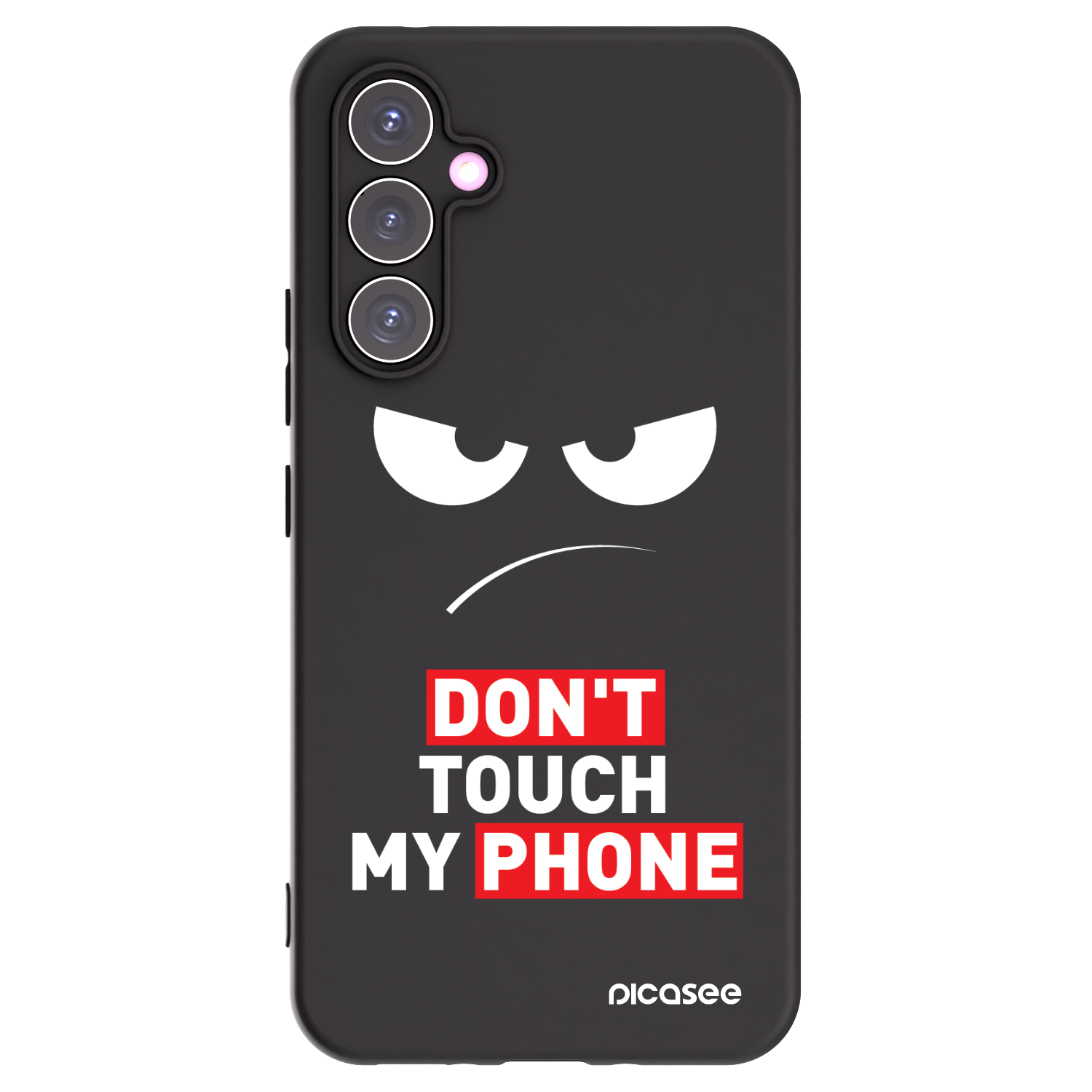 Picasee Samsung Galaxy A54 5G A546B Hülle - Schwarzes Silikon - Angry Eyes - Transparent