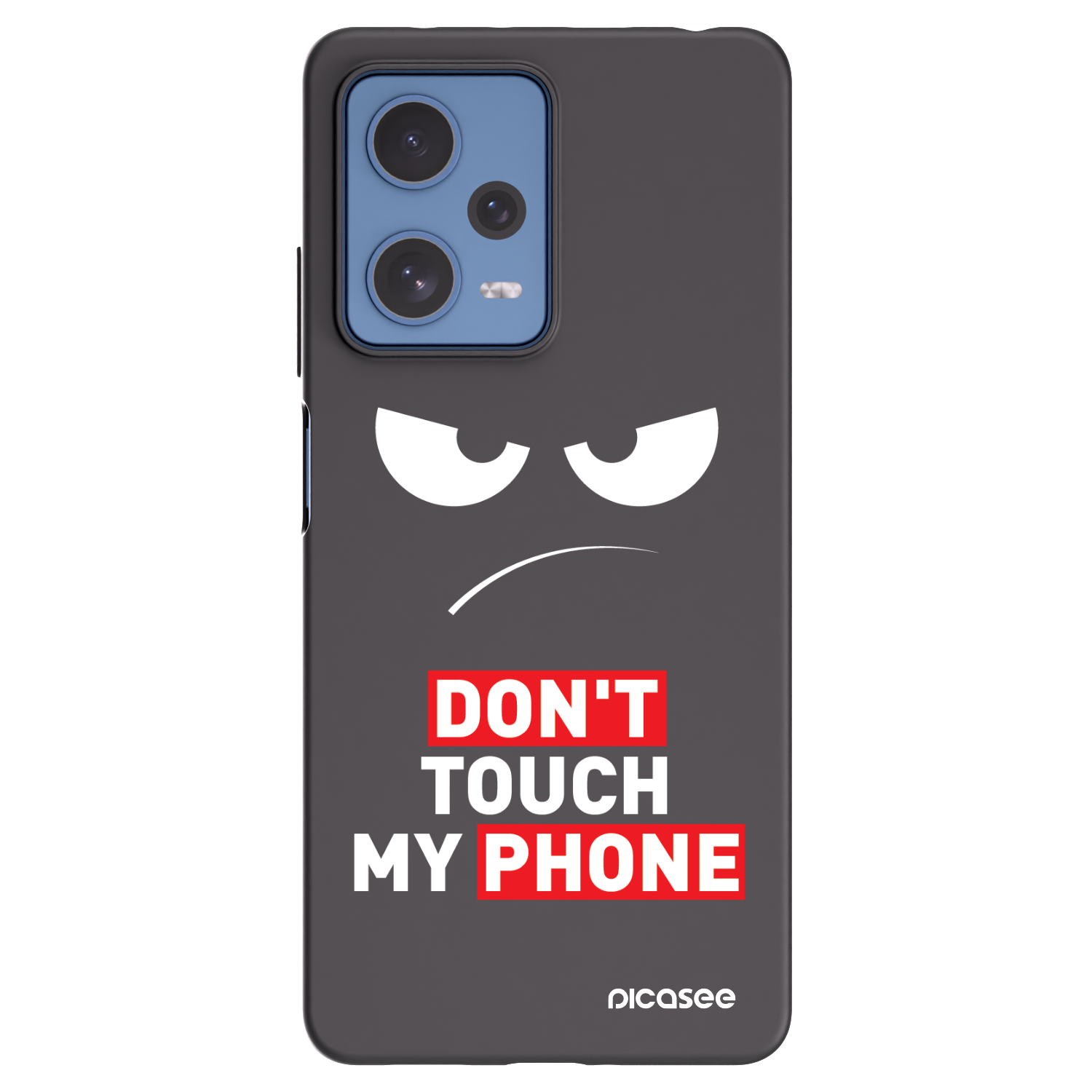 Picasee Xiaomi Redmi Note 12 Pro 5G Hülle - Schwarzes Silikon - Angry Eyes - Transparent