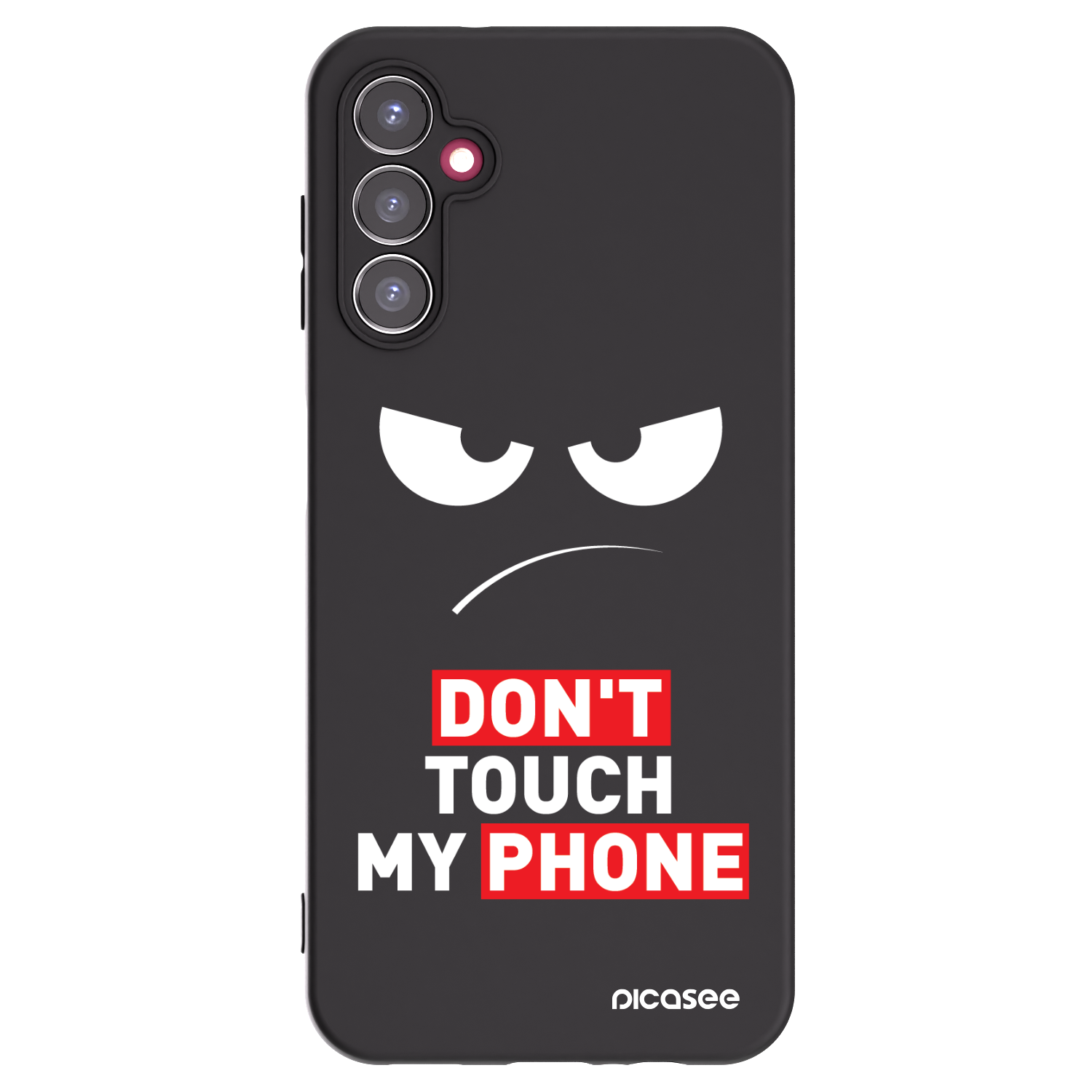 Picasee Samsung Galaxy A14 4G A145R Hülle - Schwarzes Silikon - Angry Eyes - Transparent