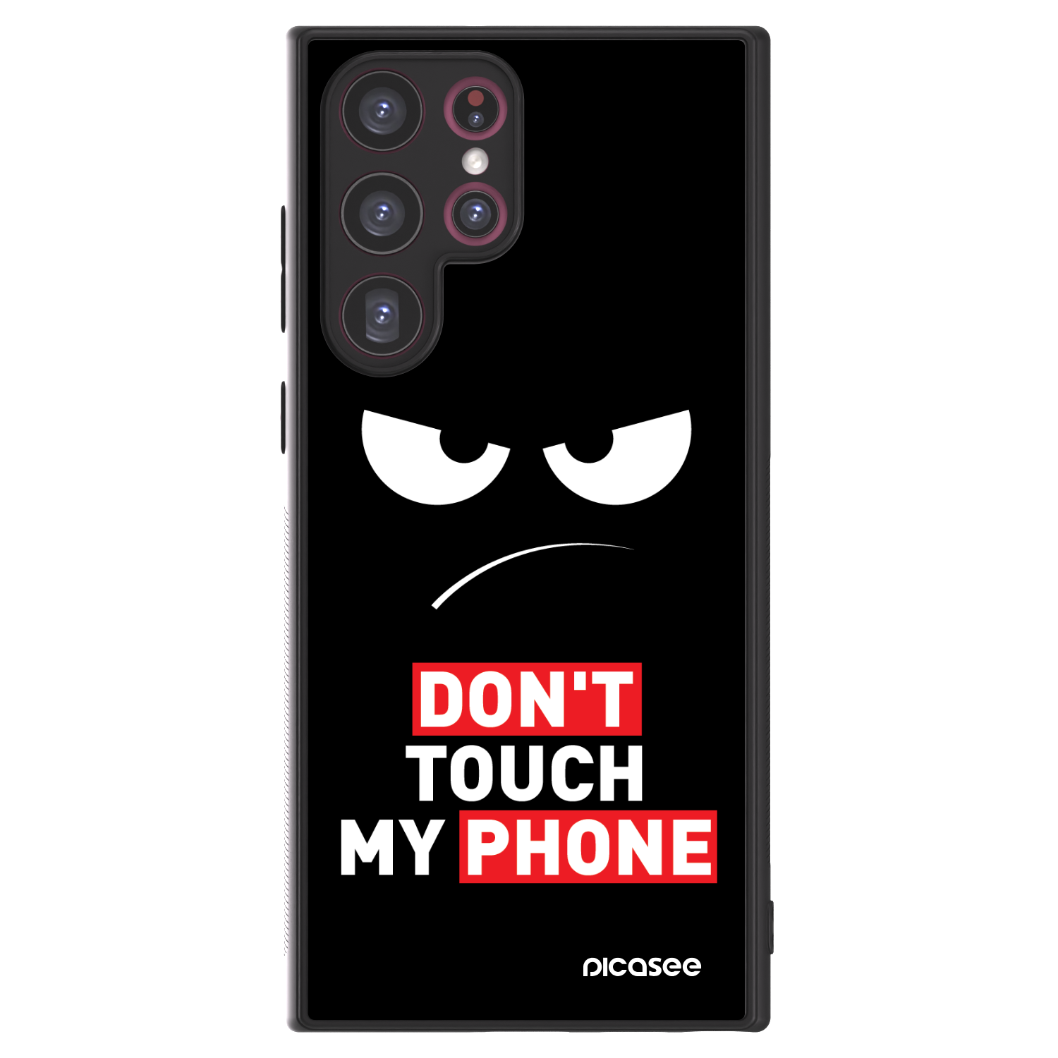 Picasee ULTIMATE CASE PowerShare für Samsung Galaxy S22 Ultra 5G - Angry Eyes - Transparent
