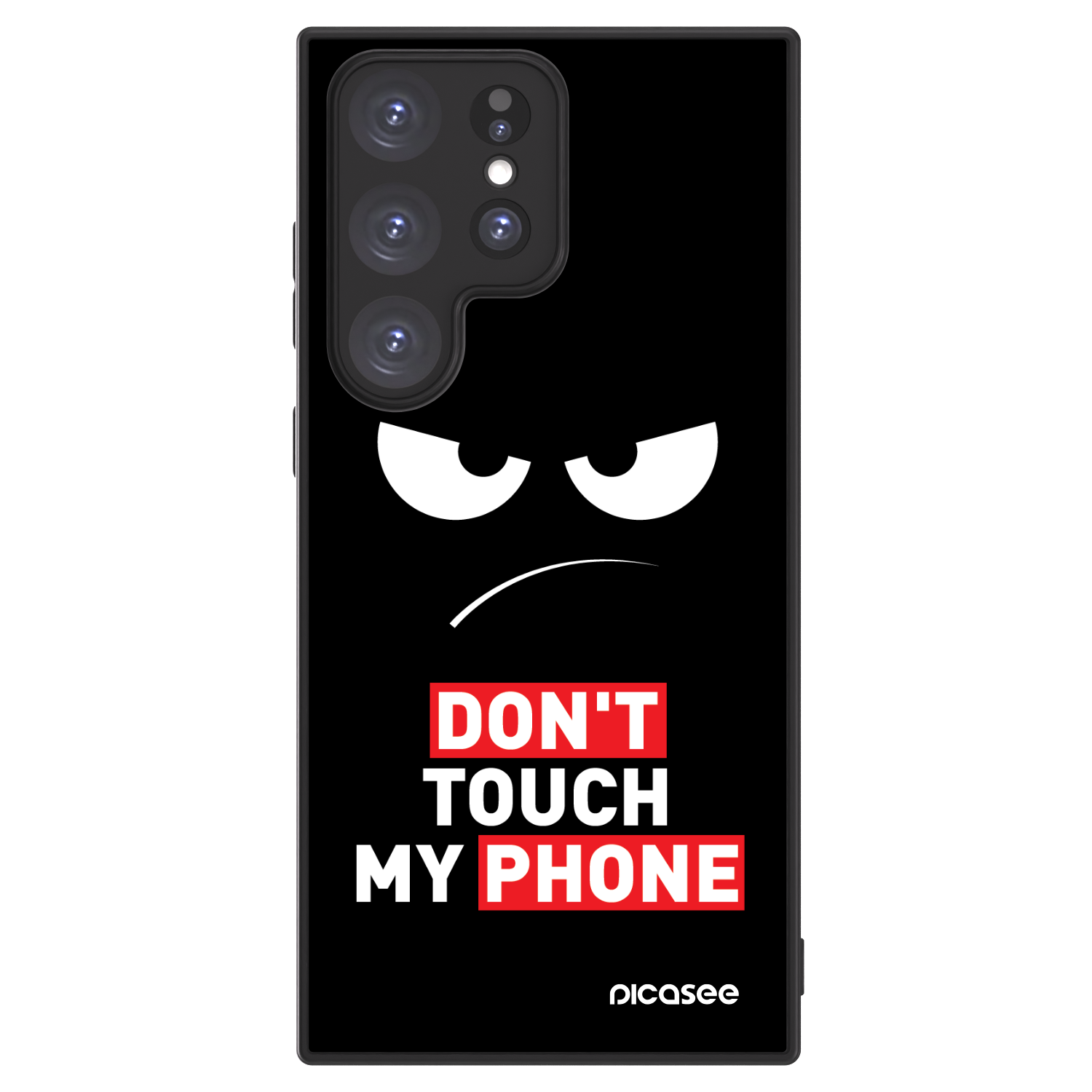 Picasee ULTIMATE CASE PowerShare für Samsung Galaxy S23 Ultra 5G - Angry Eyes - Transparent