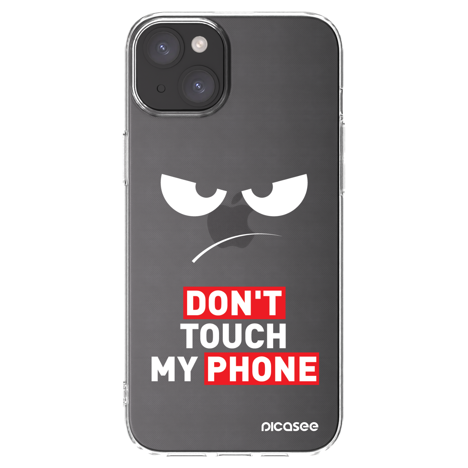 Picasee Apple iPhone 15 Plus Hülle - Transparentes Silikon - Angry Eyes - Transparent