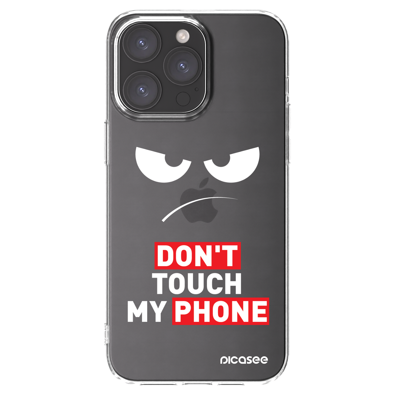 Picasee Apple iPhone 15 Pro Max Hülle - Transparentes Silikon - Angry Eyes - Transparent