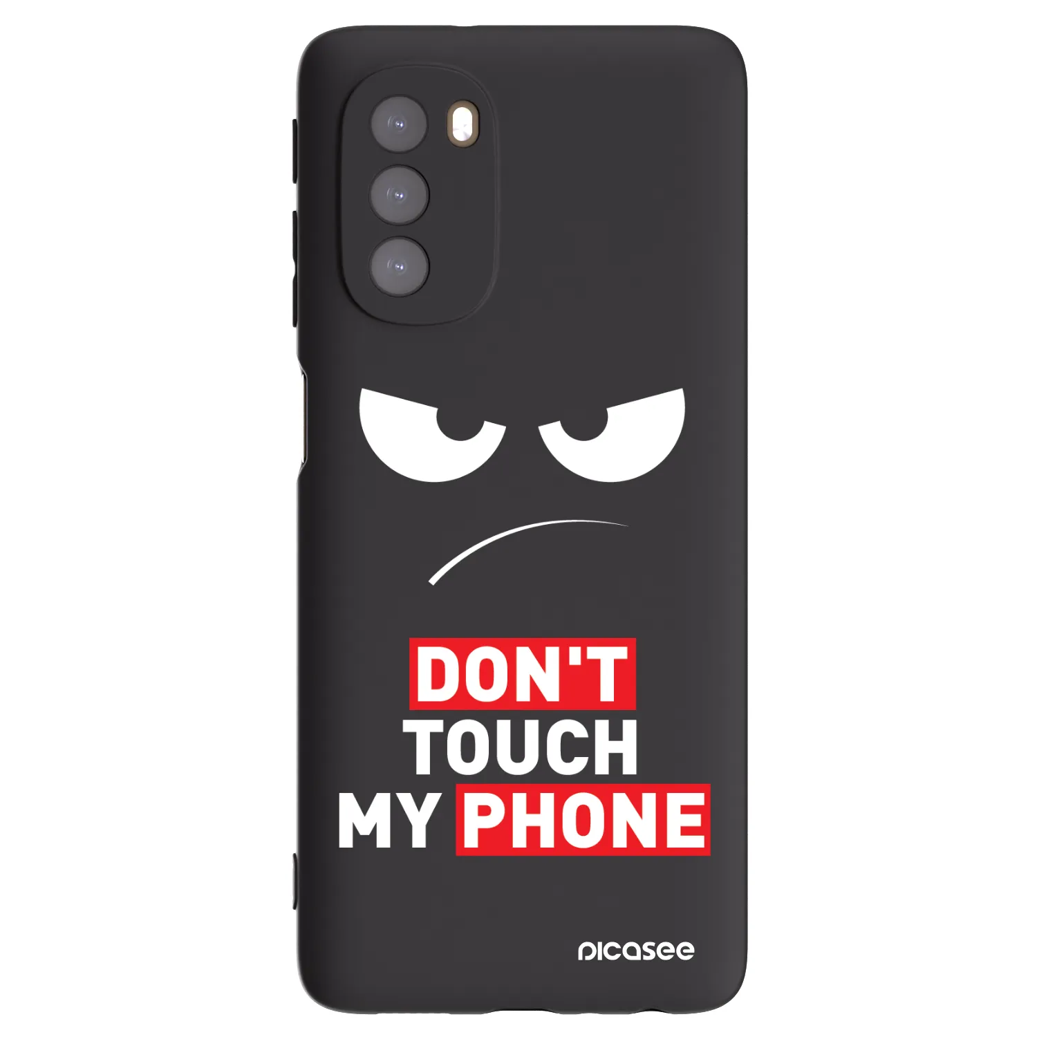 Picasee Motorola Moto G51 Hülle - Schwarzes Silikon - Angry Eyes - Transparent