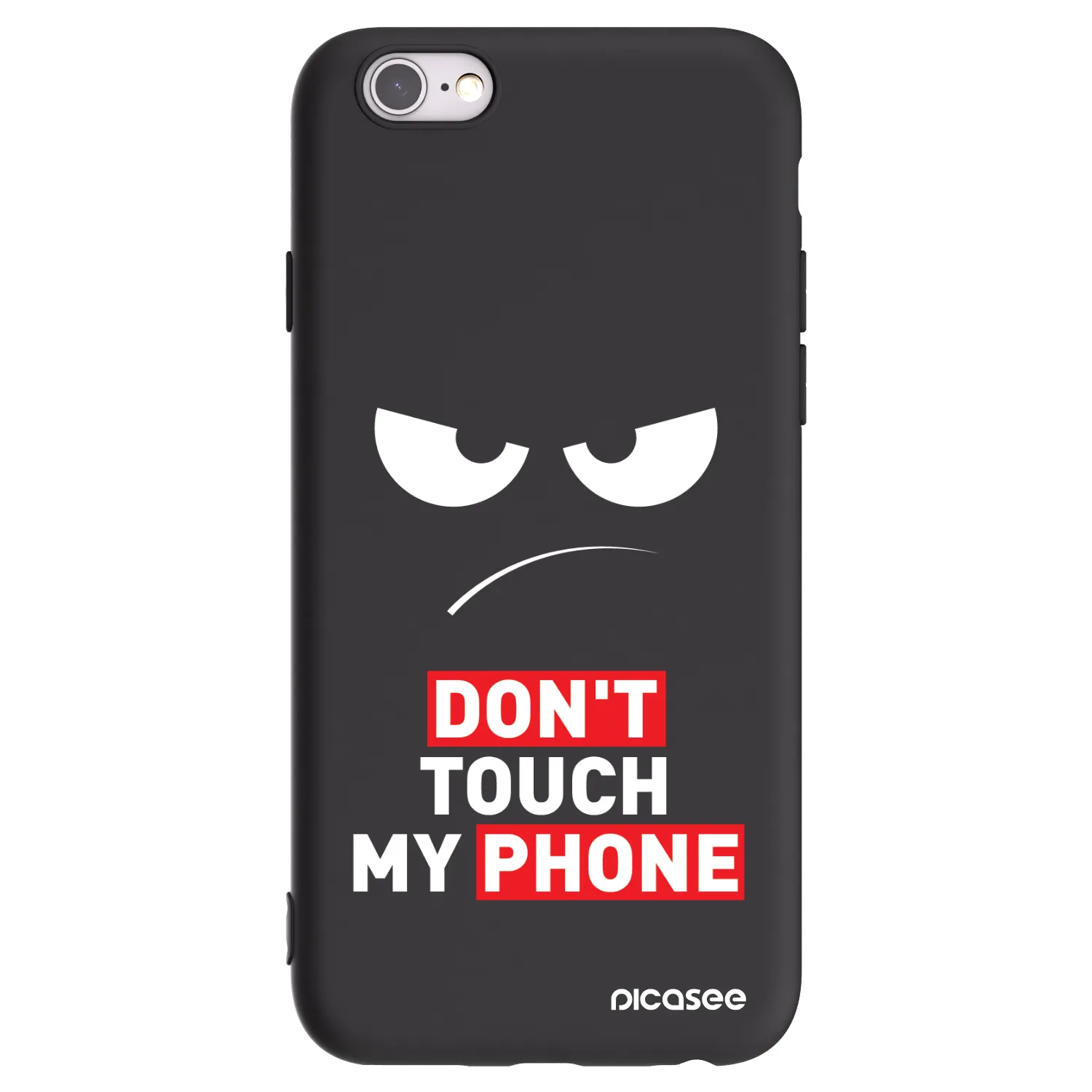Picasee Apple iPhone 6/6S Hülle - Schwarzes Silikon - Angry Eyes - Transparent