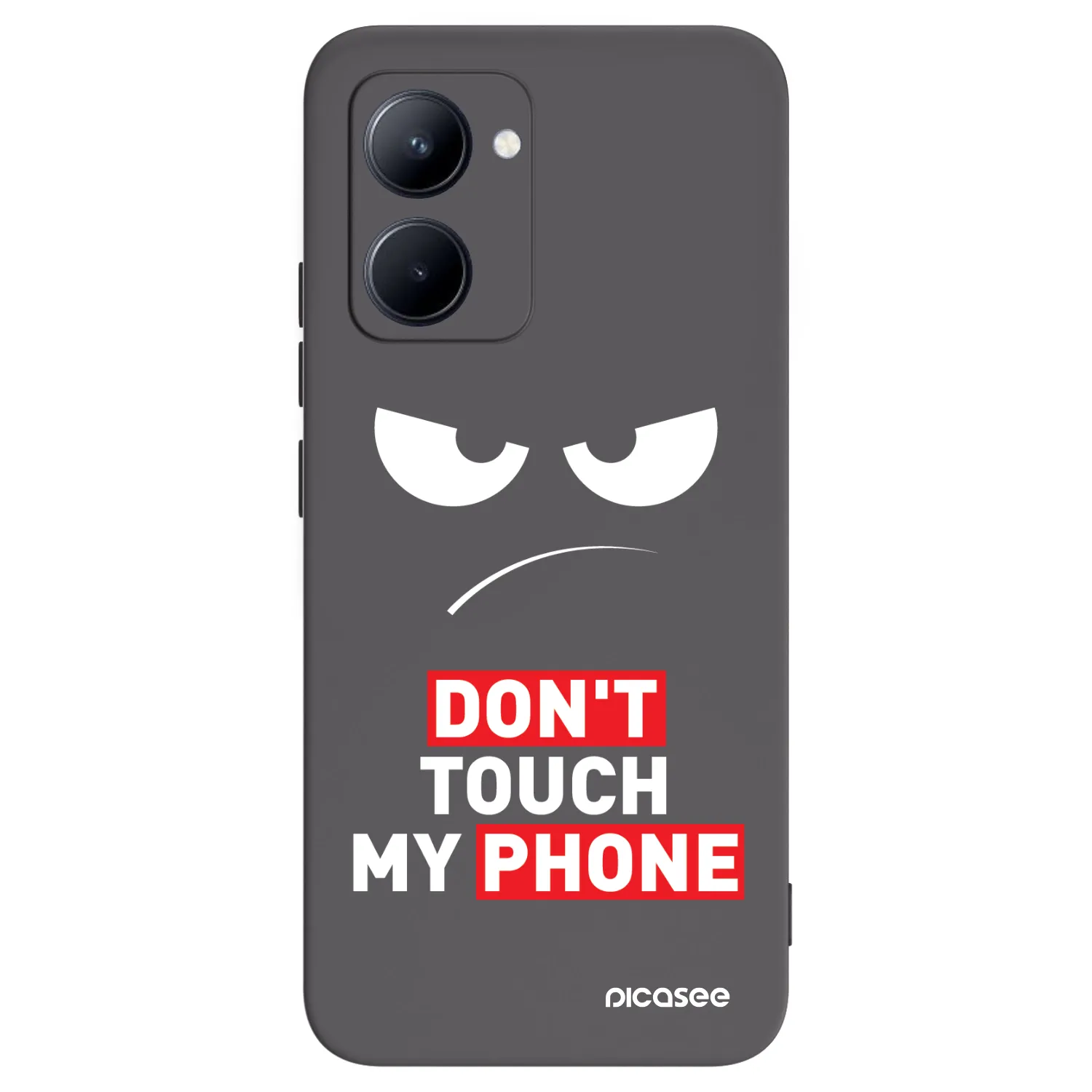 Picasee Realme C33 (2023) Hülle - Schwarzes Silikon - Angry Eyes - Transparent