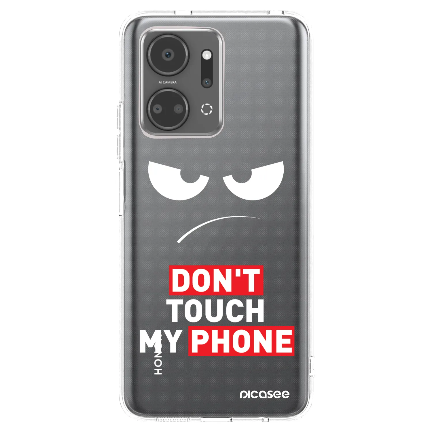 Picasee Honor X7a Hülle - Transparentes Silikon - Angry Eyes - Transparent