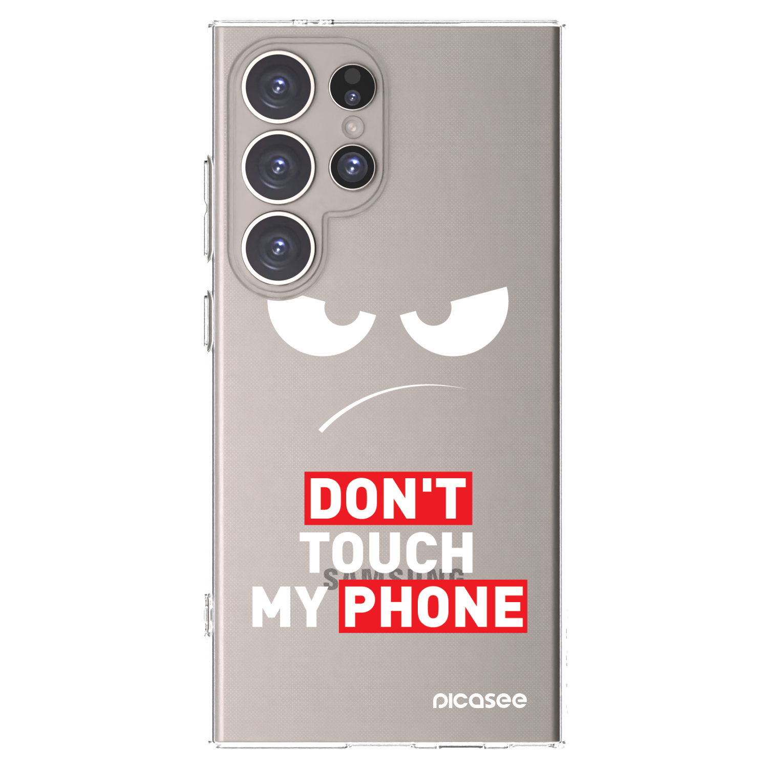 Picasee Samsung Galaxy S24 Ultra S928B 5G Hülle - Transparentes Silikon - Angry Eyes - Transparent