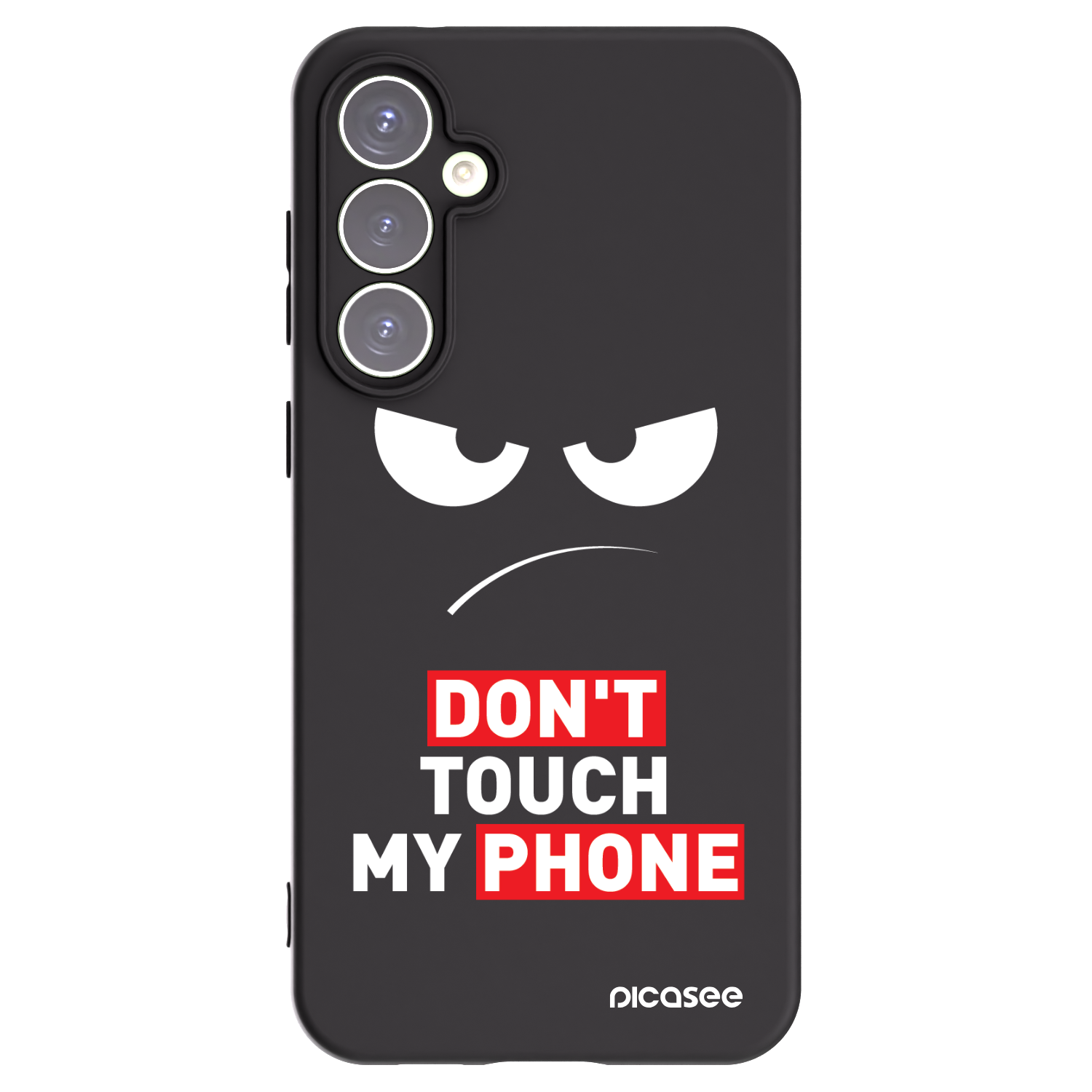 Picasee Samsung Galaxy S23 FE S711B Hülle - Schwarzes Silikon - Angry Eyes - Transparent