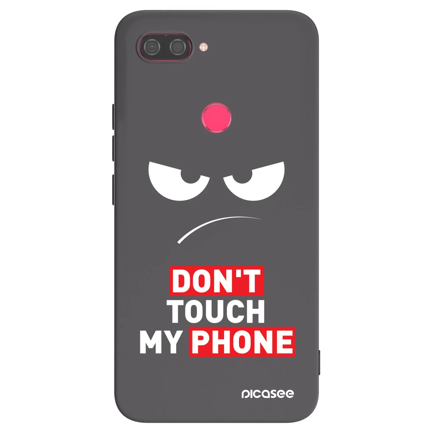 Picasee Xiaomi Mi 8 Lite Hülle - Schwarzes Silikon - Angry Eyes - Transparent