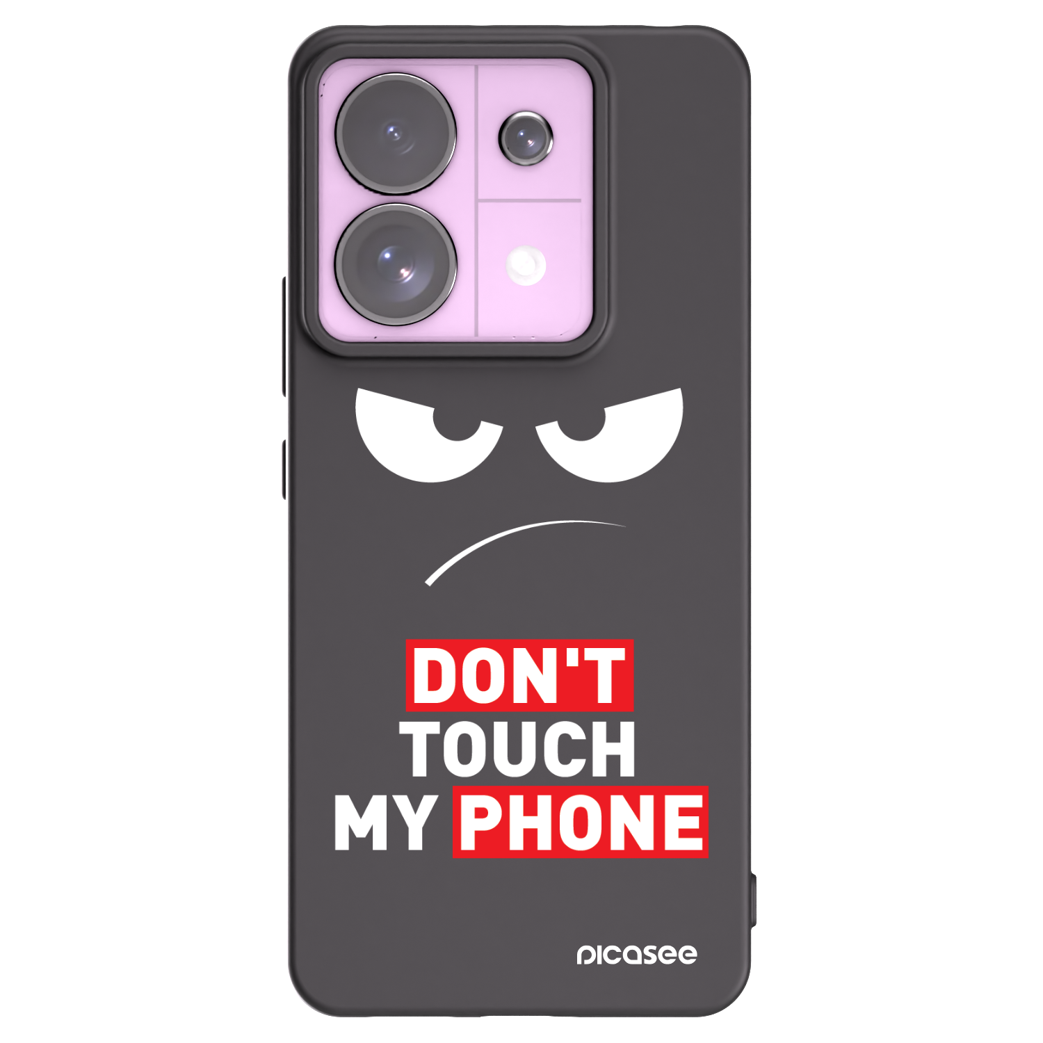 Picasee Xiaomi Redmi Note 13 Pro 5G Hülle - Schwarzes Silikon - Angry Eyes - Transparent