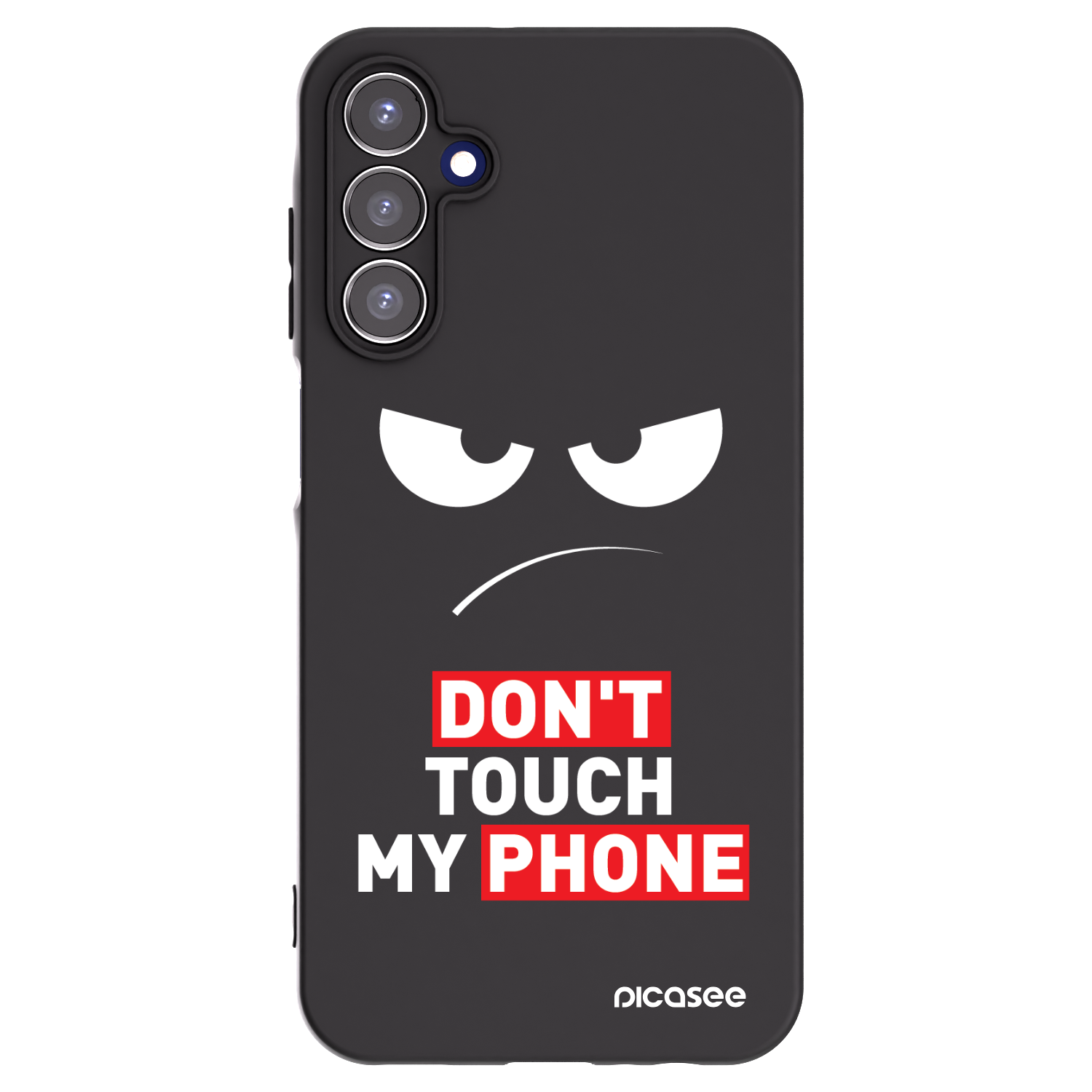 Picasee Samsung Galaxy A15 A156B 5G Hülle - Schwarzes Silikon - Angry Eyes - Transparent