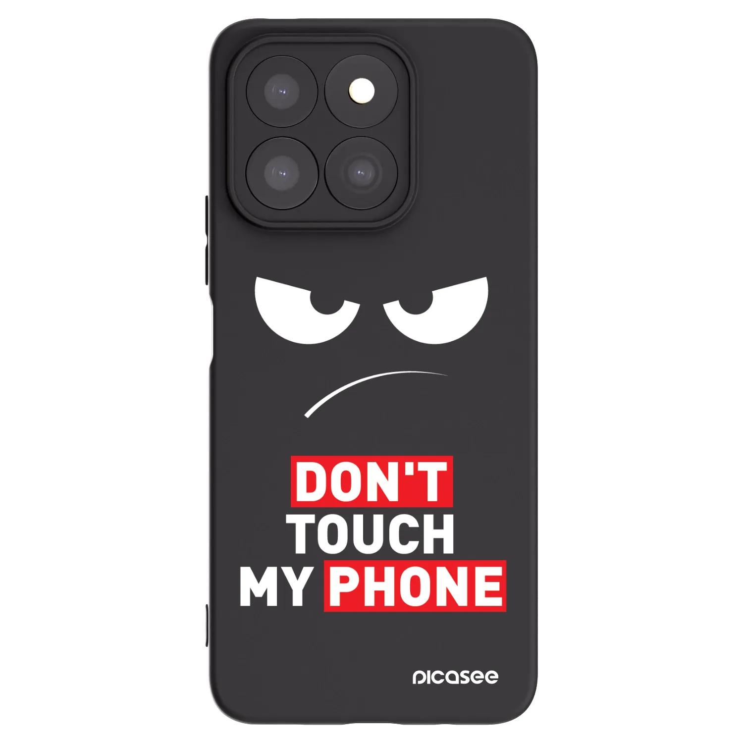 Picasee Honor X8b Hülle - Schwarzes Silikon - Angry Eyes - Transparent