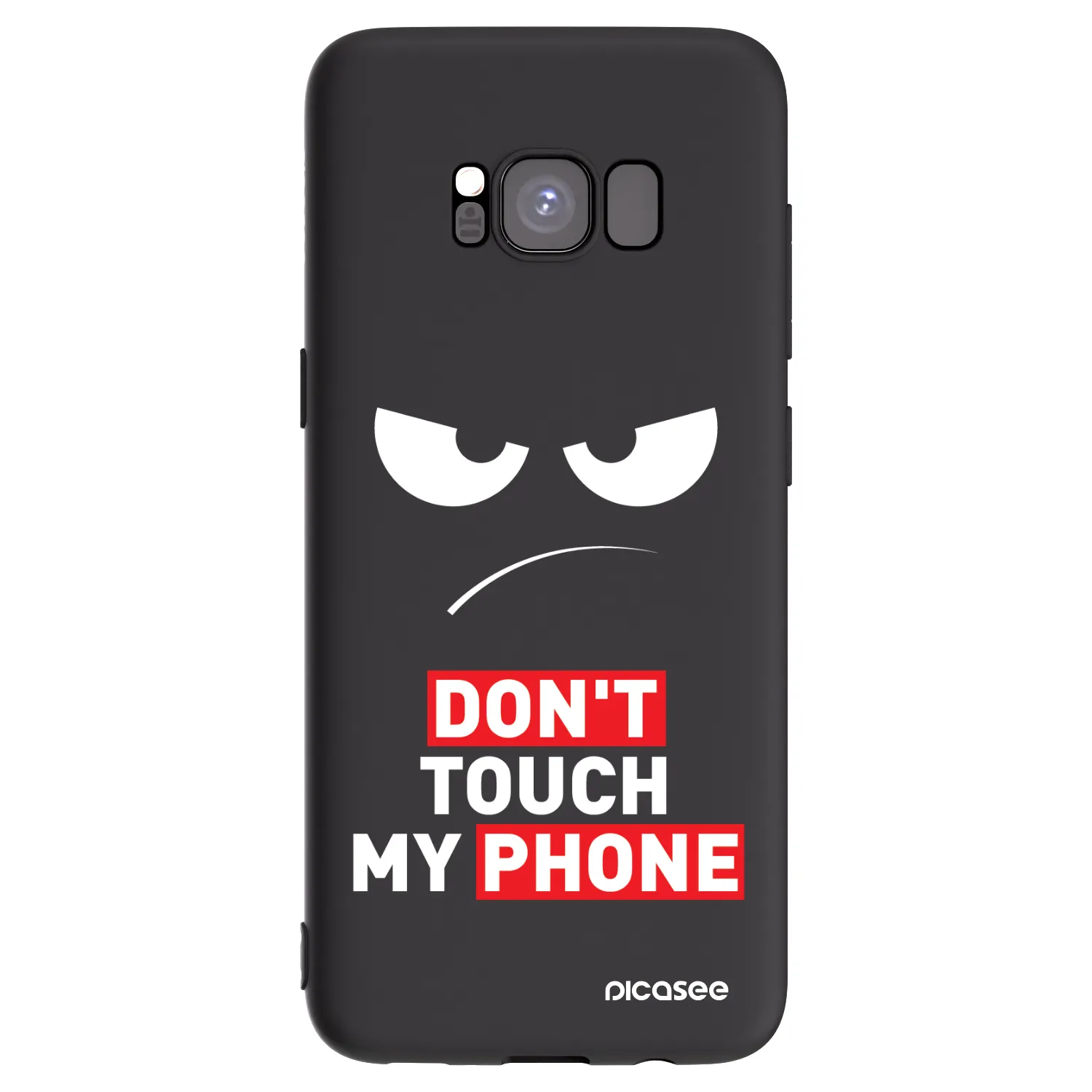 Picasee Samsung Galaxy S8 G950F Hülle - Schwarzes Silikon - Angry Eyes - Transparent