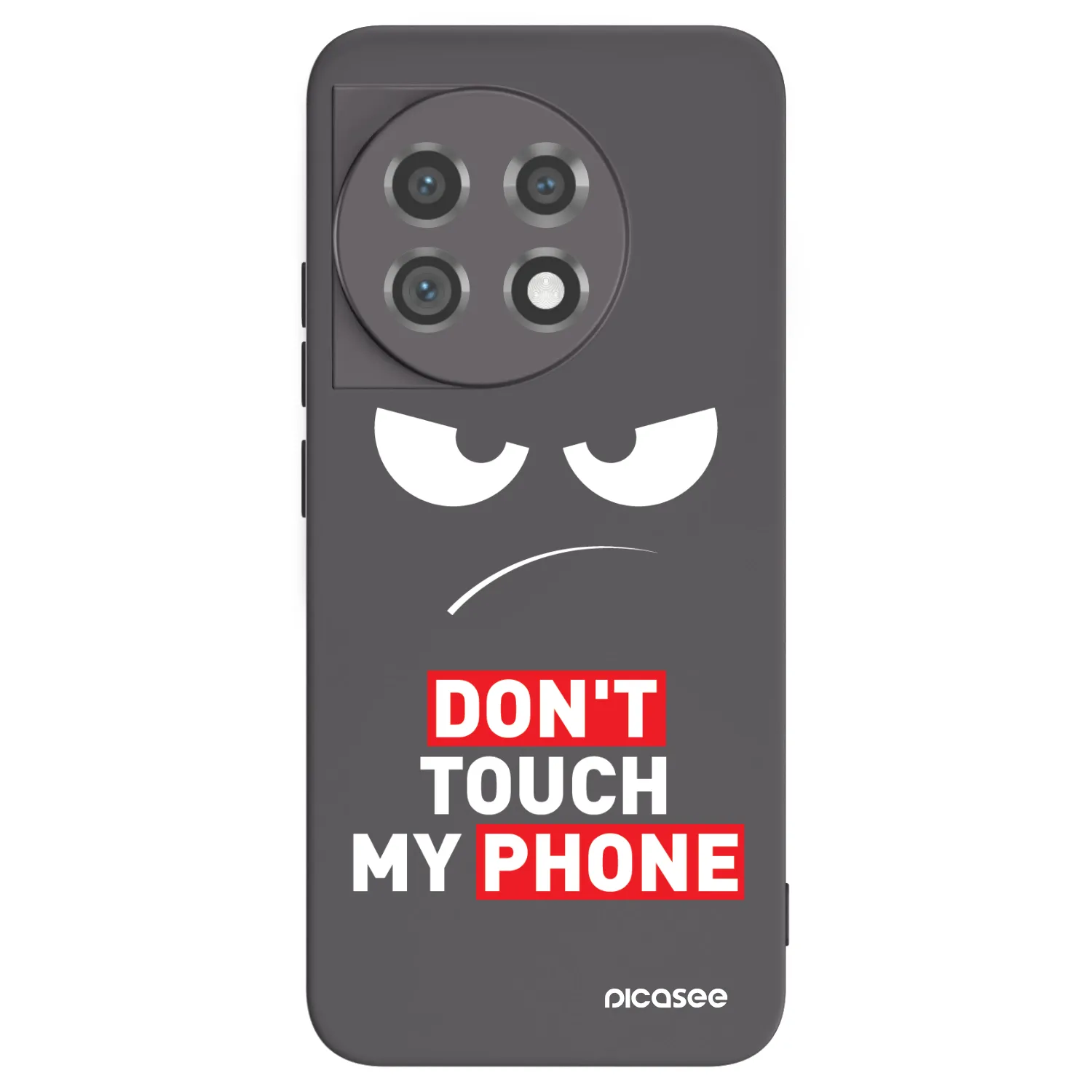 Picasee OnePlus 11 5G Hülle - Schwarzes Silikon - Angry Eyes - Transparent