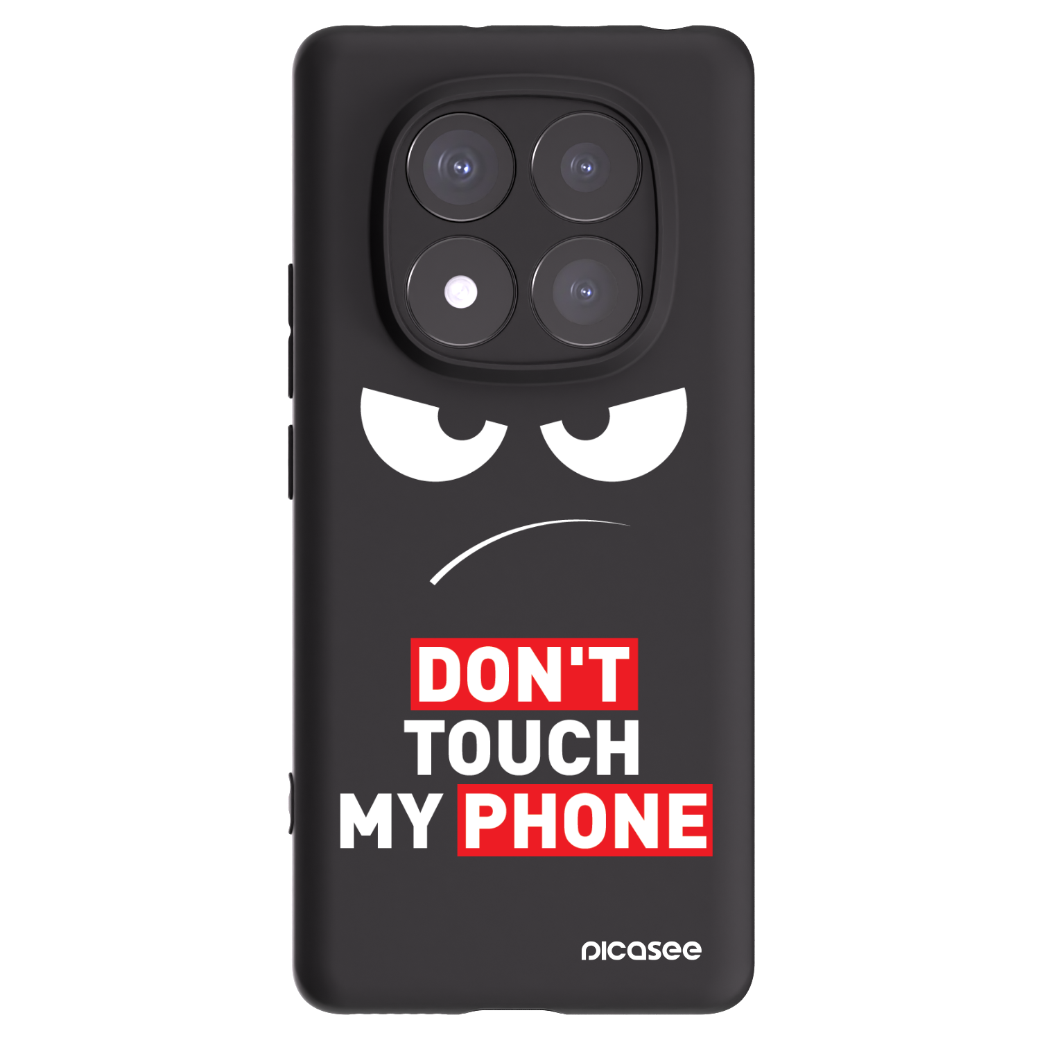 Picasee Xiaomi Redmi Note 14 Pro+ 5G Hülle - Schwarzes Silikon - Angry Eyes - Transparent