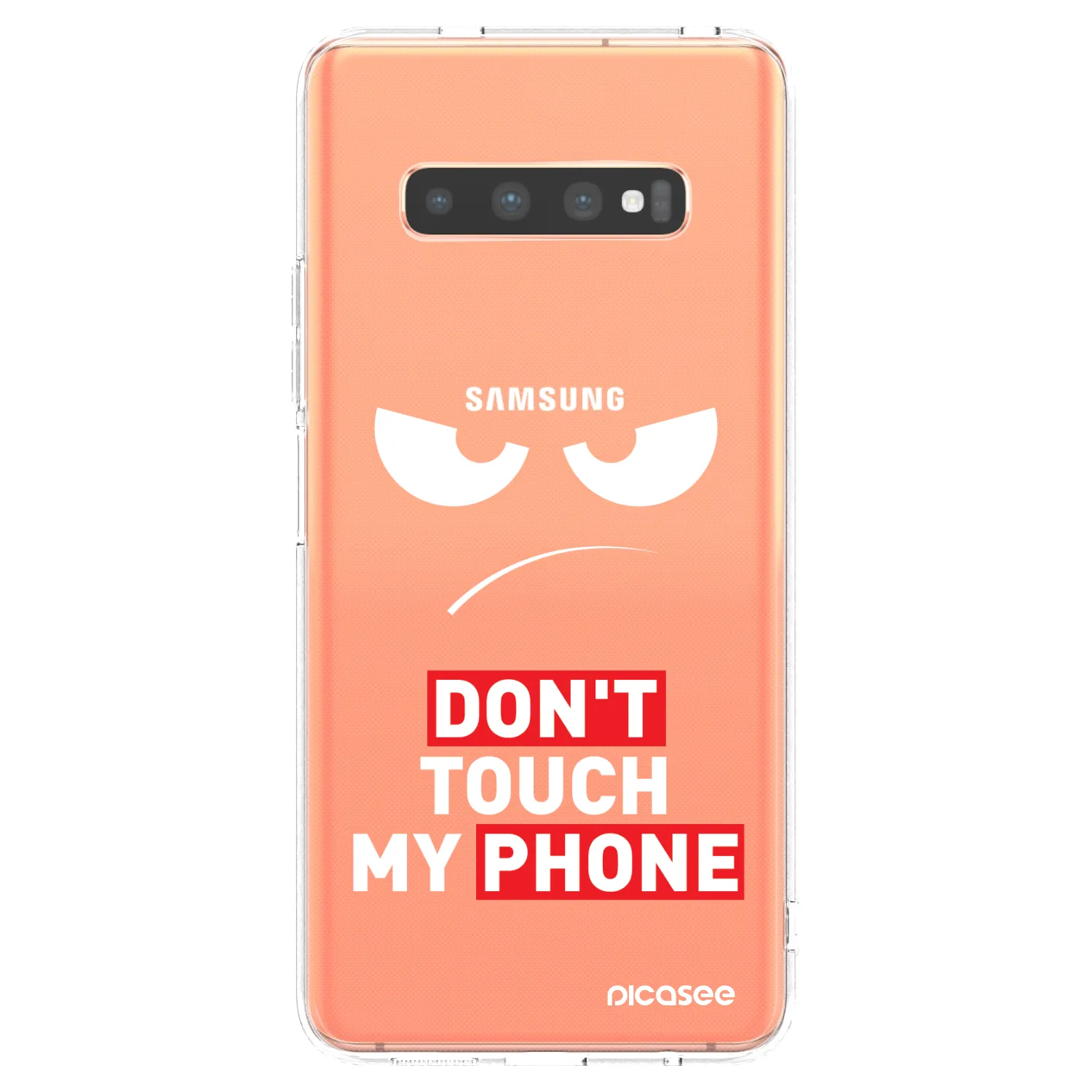 Picasee Samsung Galaxy S10 Plus G975 Hülle - Transparentes Silikon - Angry Eyes - Transparent