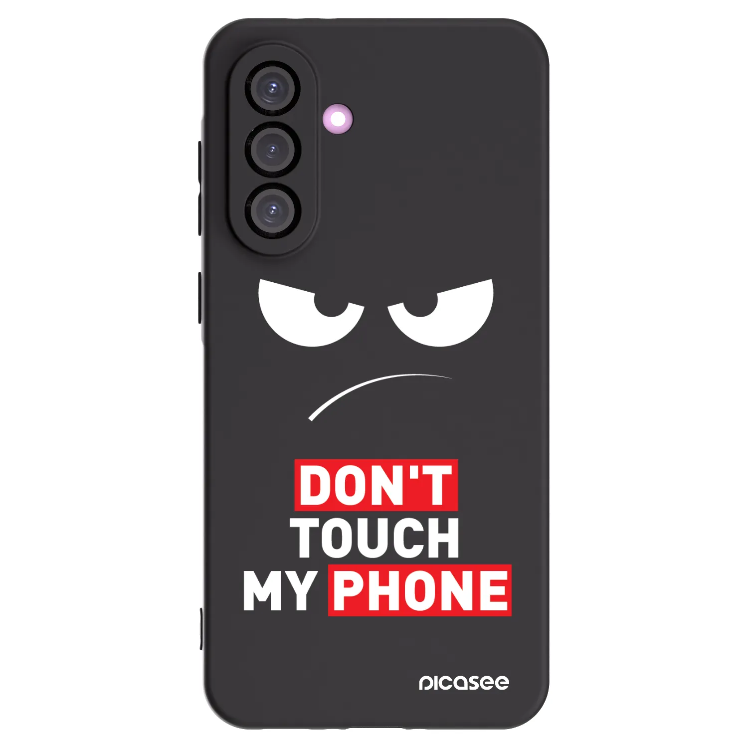 Picasee Samsung Galaxy A56 5G A566B Hülle - Schwarzes Silikon - Angry Eyes - Transparent