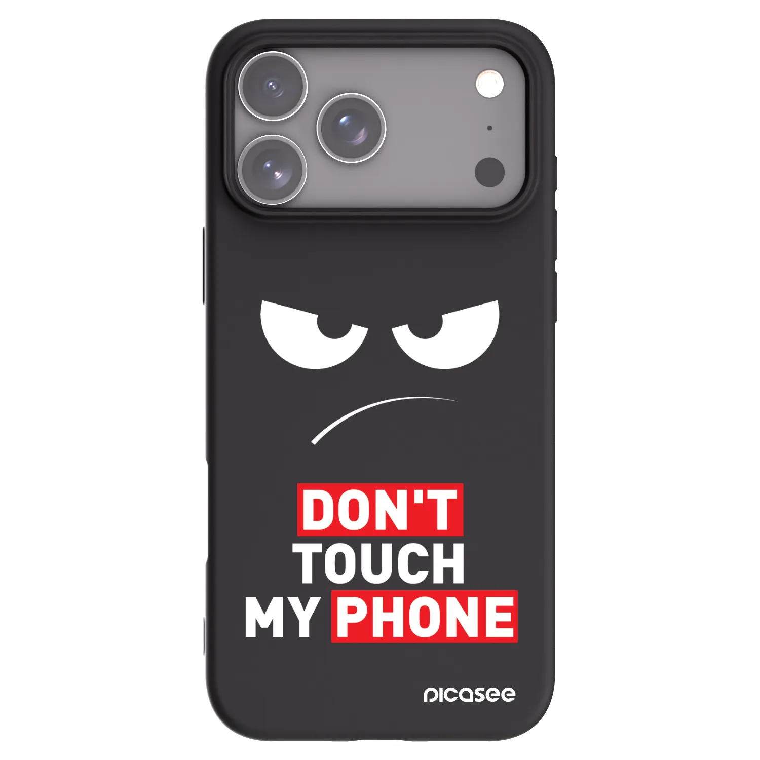 Picasee Apple iPhone 17 Pro Max Hülle - Schwarzes Silikon - Angry Eyes - Transparent