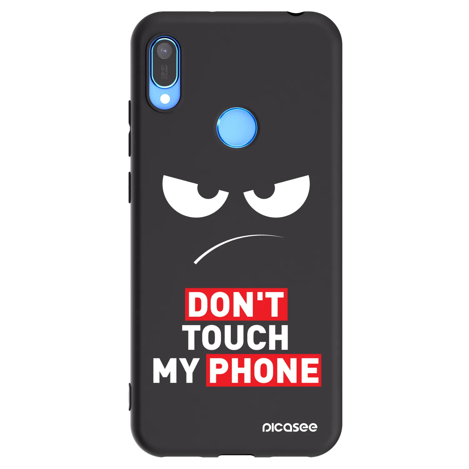 Picasee Huawei Y6 2019 Hülle - Schwarzes Silikon - Angry Eyes - Transparent
