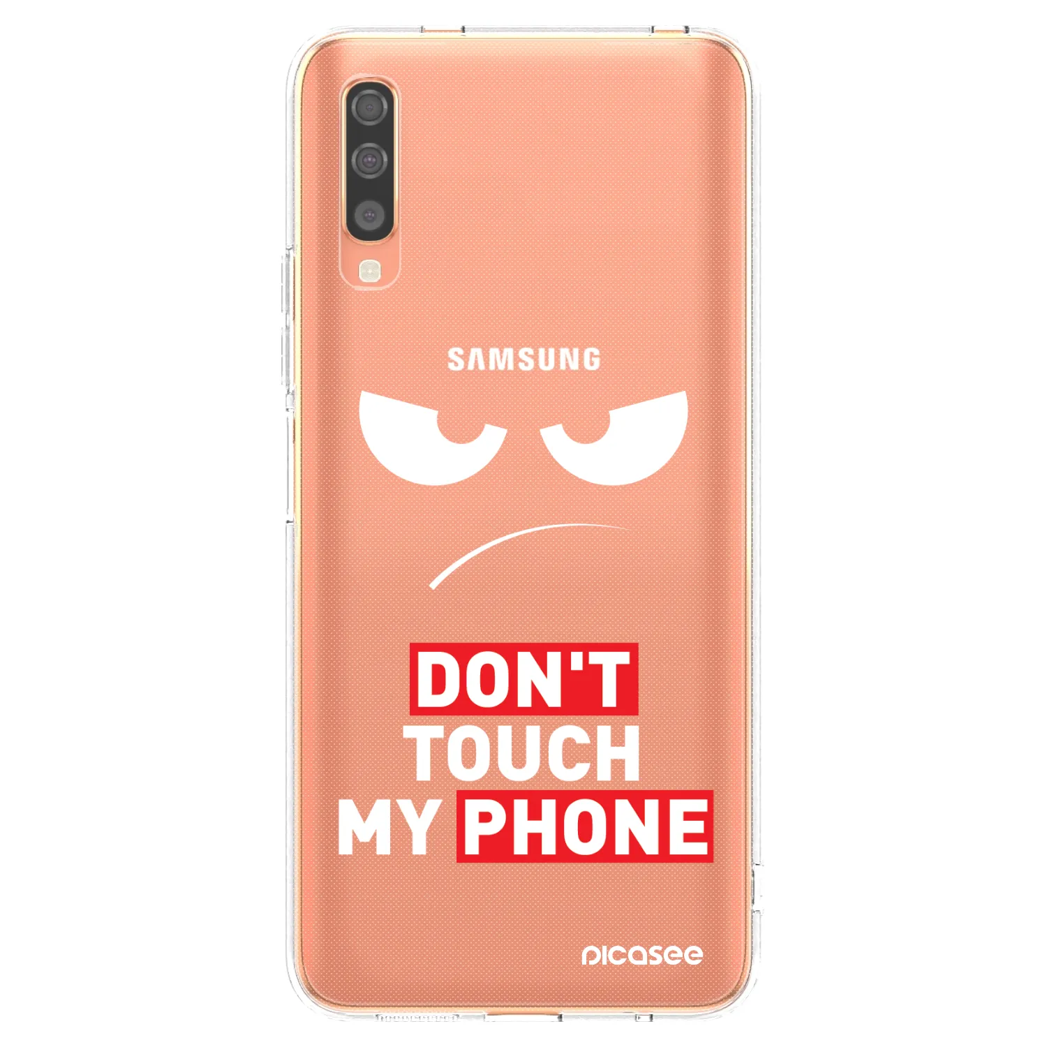 Picasee Samsung Galaxy A70 A705F Hülle - Transparentes Silikon - Angry Eyes - Transparent