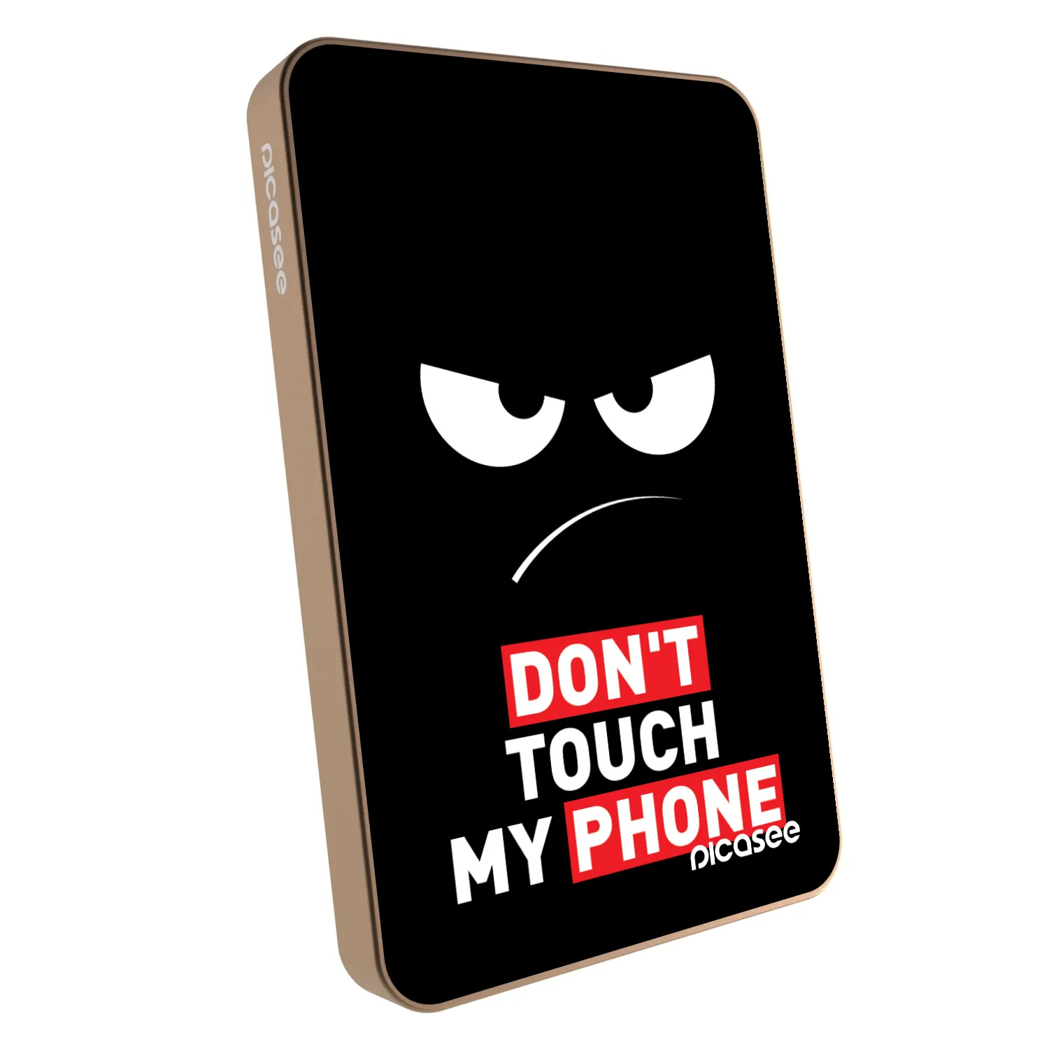 Picasee Powerbank mit MagSafe 5 000 mAh Golden - Angry Eyes - Transparent