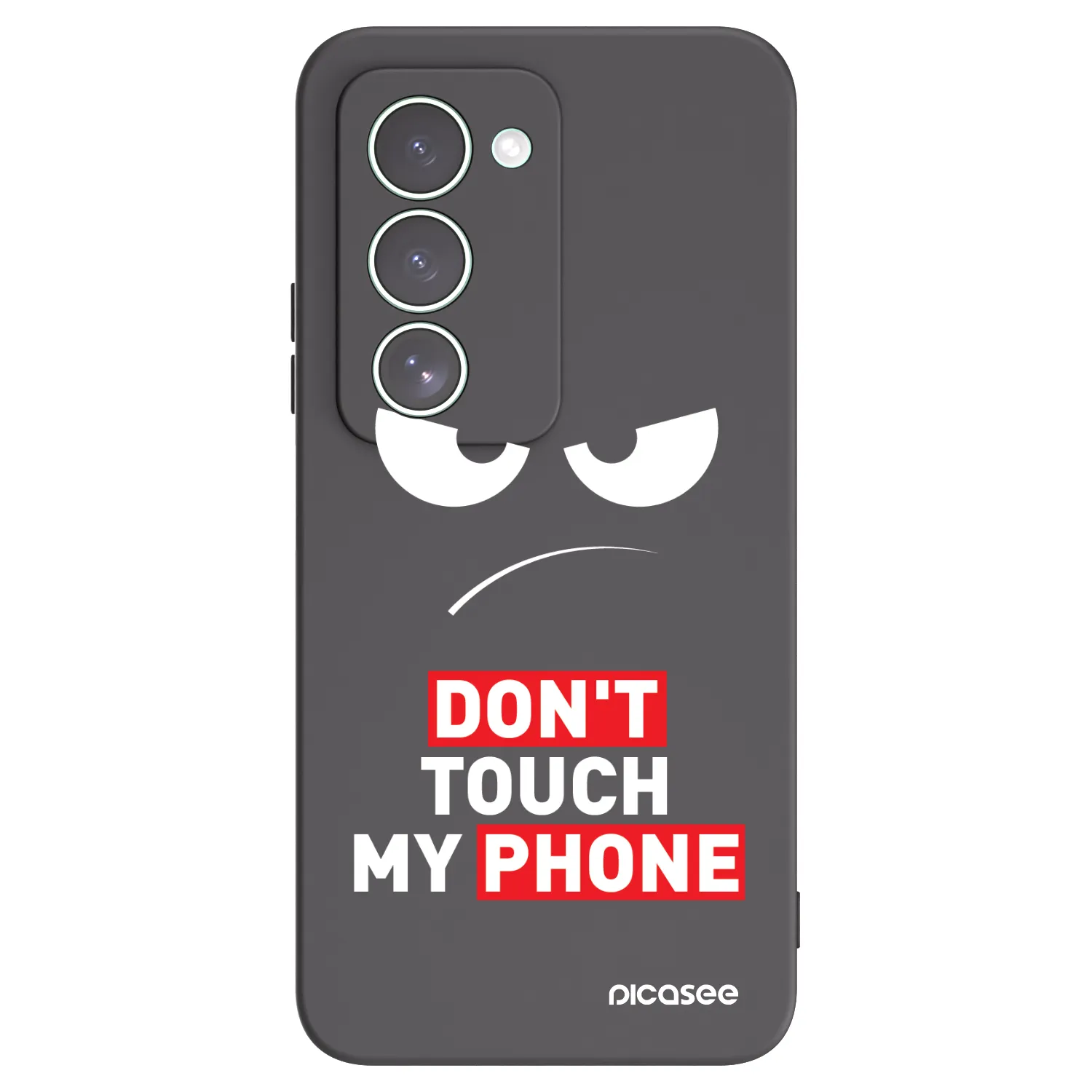 Picasee Xiaomi Redmi 15 5G Hülle - Schwarzes Silikon - Angry Eyes - Transparent