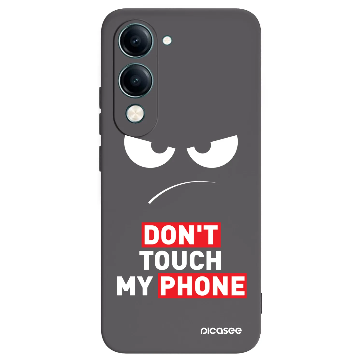 Picasee Vivo Y29s 5G Hülle - Schwarzes Silikon - Angry Eyes - Transparent