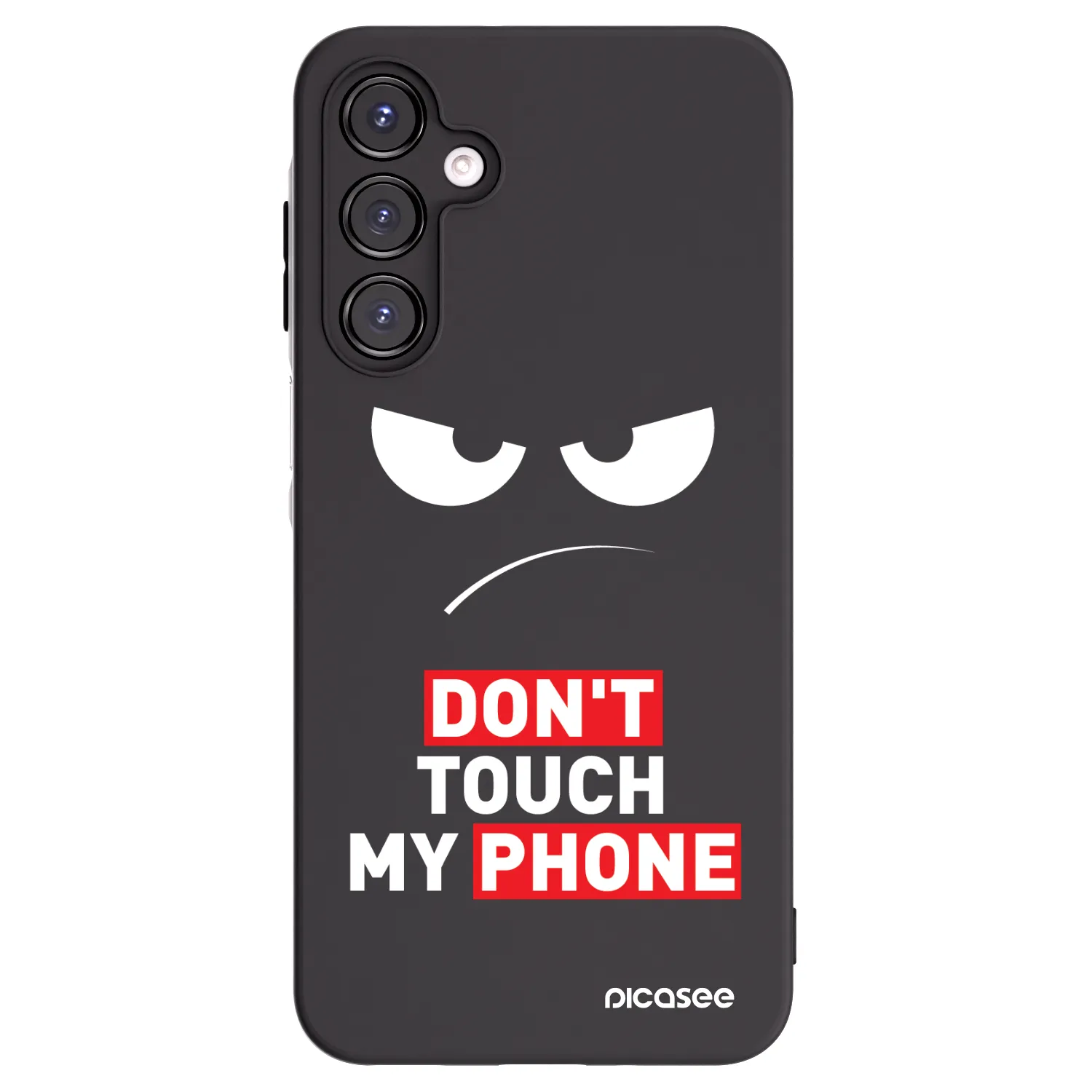 Picasee Samsung Galaxy A16 4G Hülle - Schwarzes Silikon - Angry Eyes - Transparent