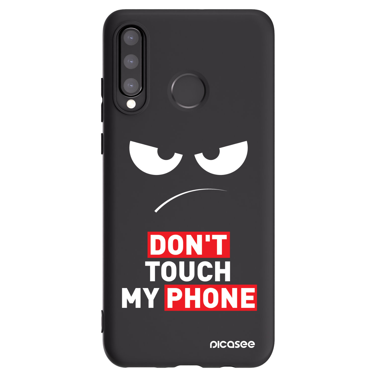 Picasee Huawei P30 Lite Hülle - Schwarzes Silikon - Angry Eyes - Transparent