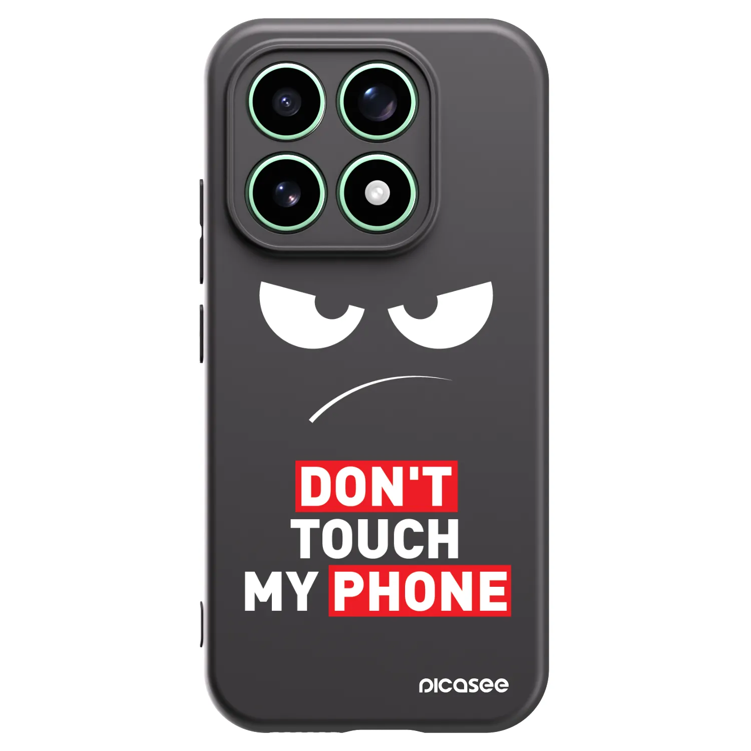 Picasee Xiaomi 17 Hülle - Schwarzes Silikon - Angry Eyes - Transparent