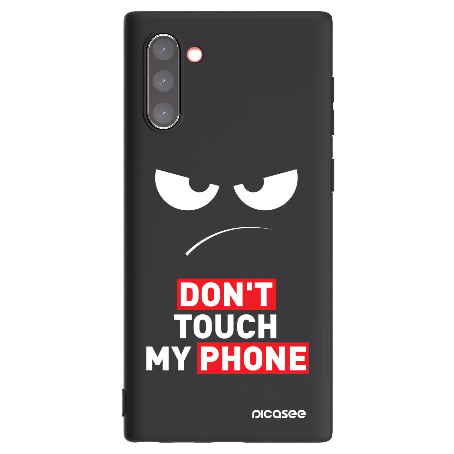 Picasee Samsung Galaxy Note 10 N970F Hülle - Schwarzes Silikon - Angry Eyes - Transparent