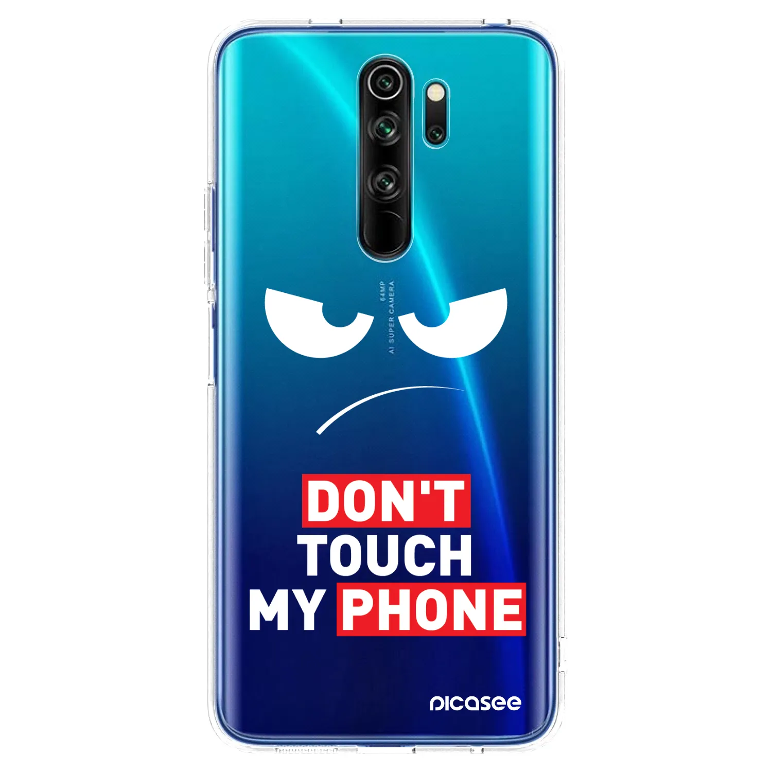 Picasee Xiaomi Redmi Note 8 Pro Hülle - Transparentes Silikon - Angry Eyes - Transparent
