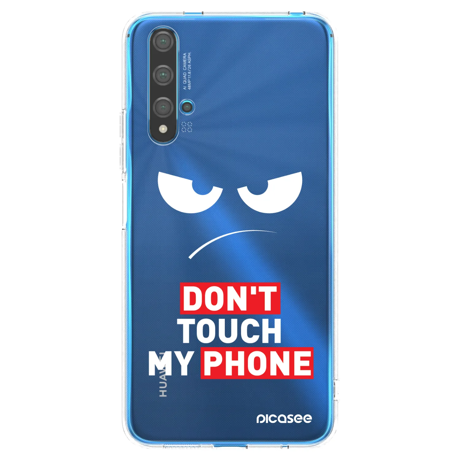 Picasee Huawei Nova 5T Hülle - Transparentes Silikon - Angry Eyes - Transparent