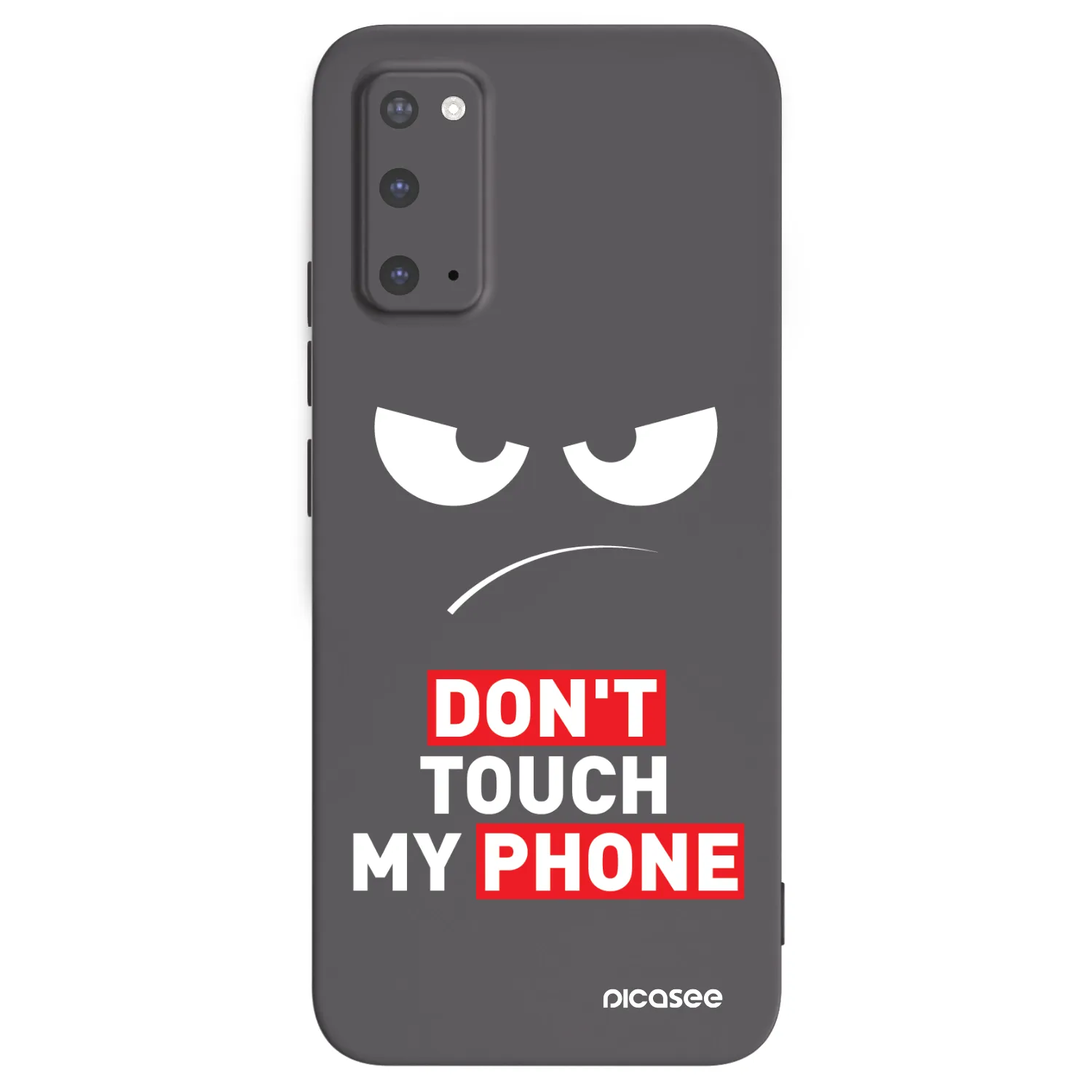 Picasee Samsung Galaxy S20 G980F Hülle - Schwarzes Silikon - Angry Eyes - Transparent