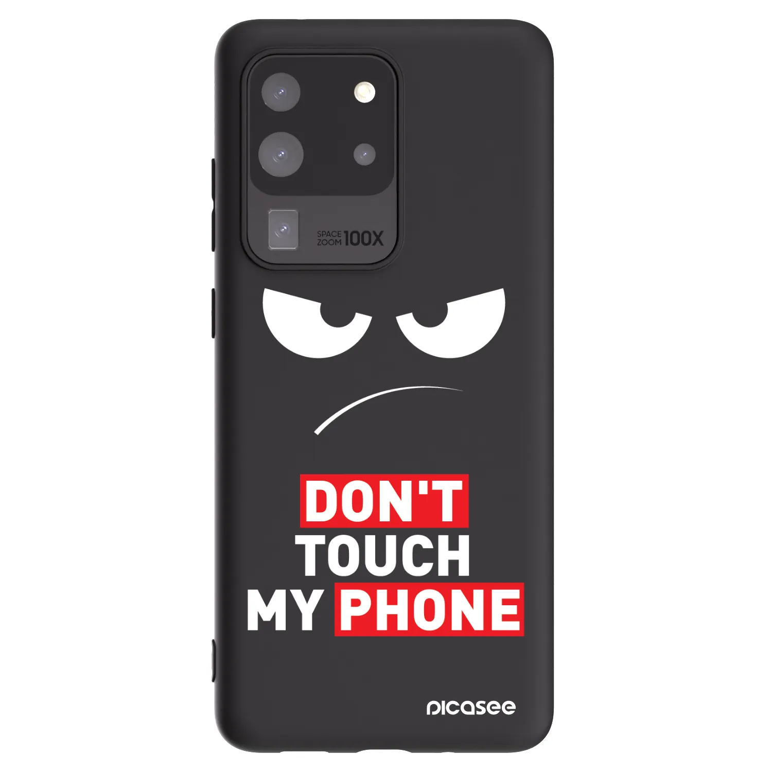 Picasee Samsung Galaxy S20 Ultra 5G G988F Hülle - Schwarzes Silikon - Angry Eyes - Transparent