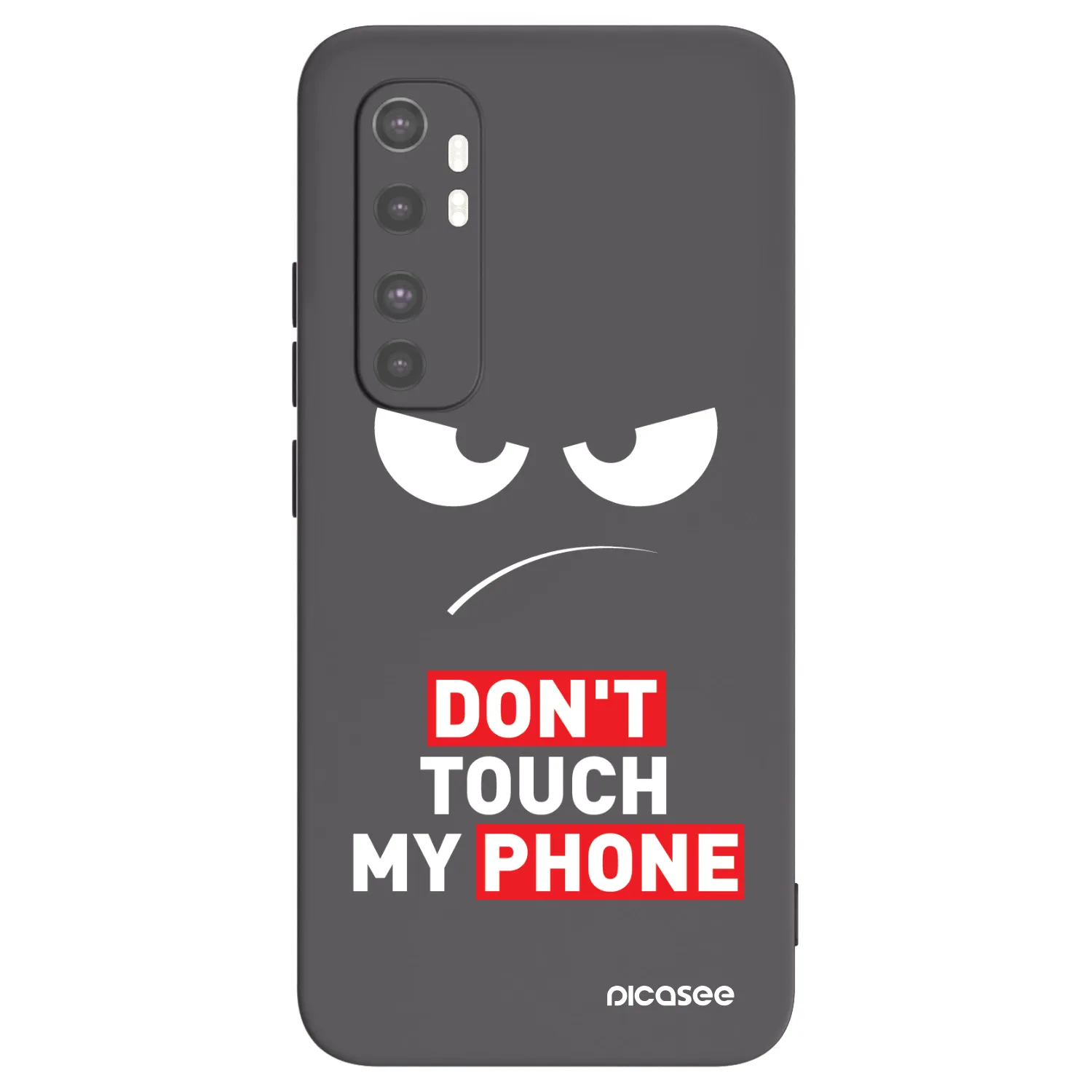 Picasee Xiaomi Mi Note 10 Lite Hülle - Schwarzes Silikon - Angry Eyes - Transparent