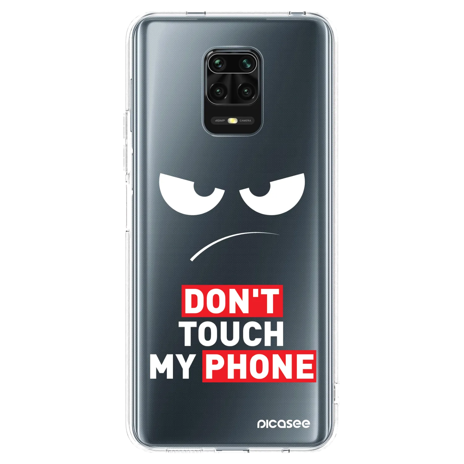 Picasee Xiaomi Redmi Note 9S Hülle - Transparentes Silikon - Angry Eyes - Transparent