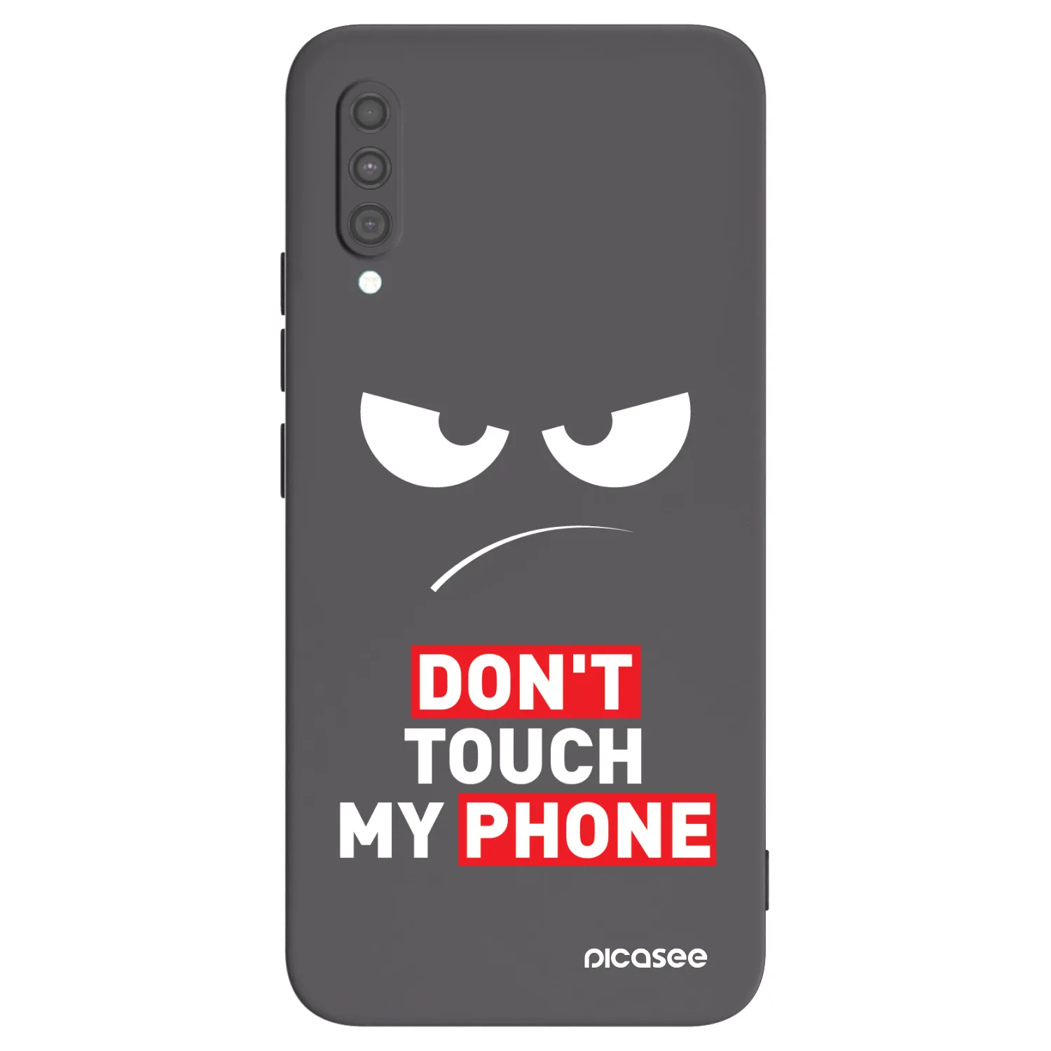 Picasee Samsung Galaxy A30s A307F Hülle - Schwarzes Silikon - Angry Eyes - Transparent