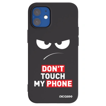 Picasee Apple iPhone 12 mini Hülle - Schwarzes Silikon - Angry Eyes - Transparent