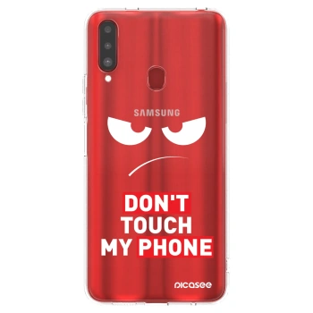 Picasee Samsung Galaxy A20s Hülle - Transparentes Silikon - Angry Eyes - Transparent