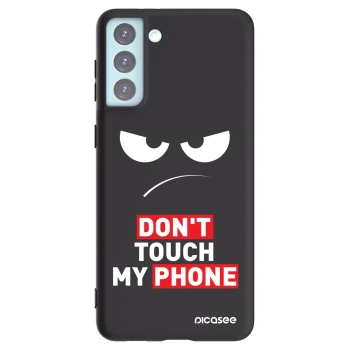 Picasee Samsung Galaxy S21+ 5G G996F Hülle - Schwarzes Silikon - Angry Eyes - Transparent