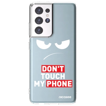Picasee Samsung Galaxy S21 Ultra 5G G998B Hülle - Transparentes Silikon - Angry Eyes - Transparent