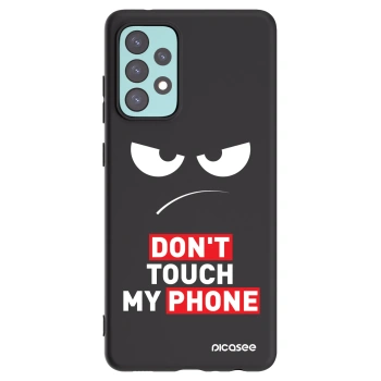 Picasee Samsung Galaxy A72 A725F Hülle - Schwarzes Silikon - Angry Eyes - Transparent