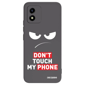 Picasee Vivo Y01 Hülle - Schwarzes Silikon - Angry Eyes - Transparent