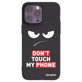 Picasee Apple iPhone 14 Pro Max Hülle - Schwarzes Silikon - Angry Eyes - Transparent